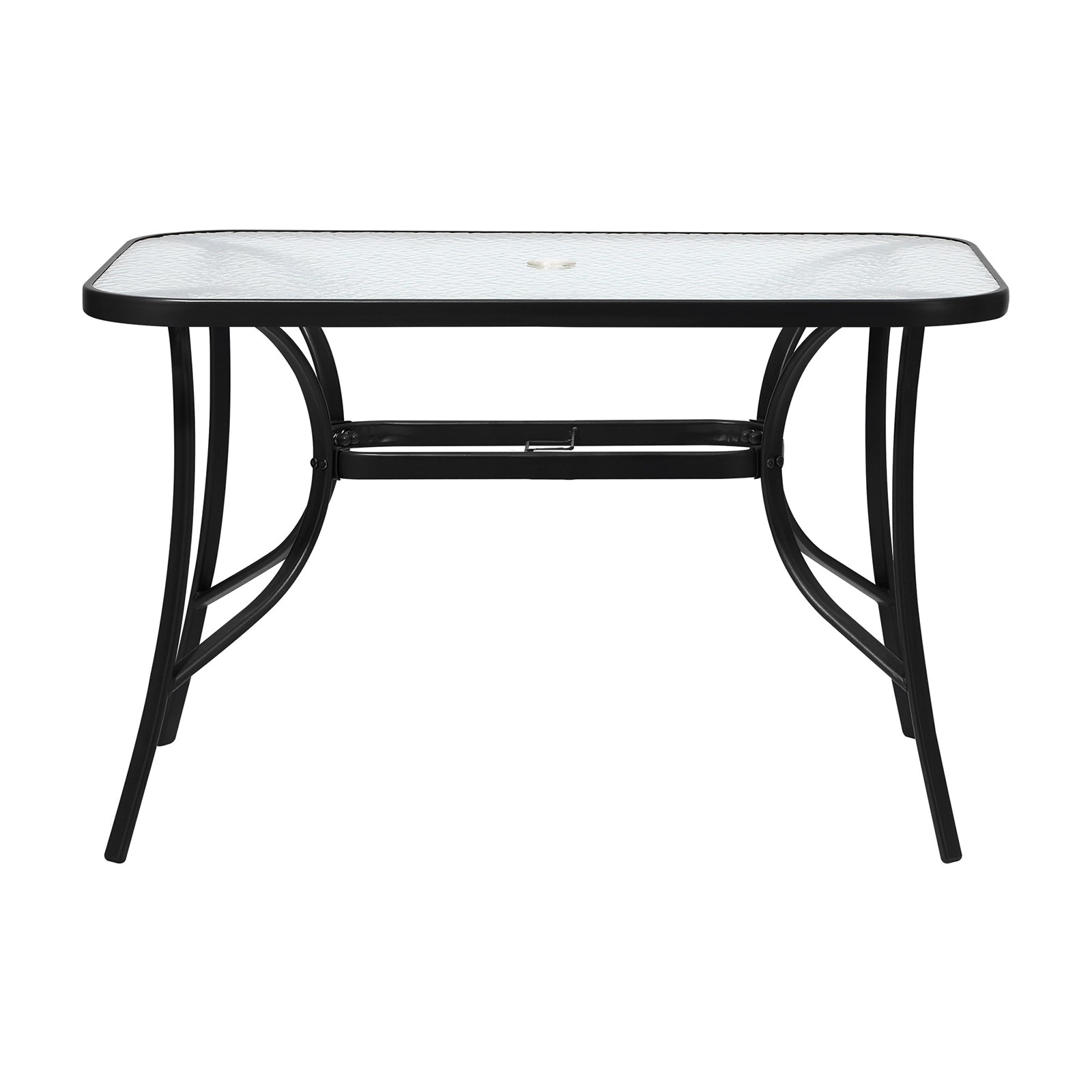 Livsip 120cm Outdoor Dining Glass Table Rectangle Patio Furniture Lounge Bistro - Sunyee