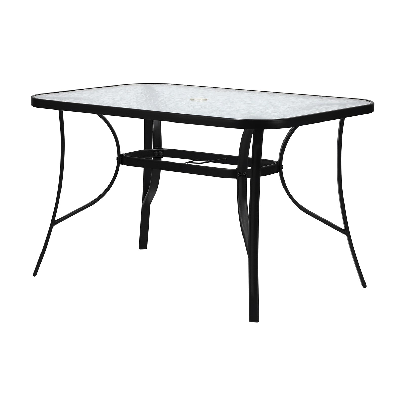 Livsip 120cm Outdoor Dining Glass Table Rectangle Patio Furniture Lounge Bistro - Sunyee