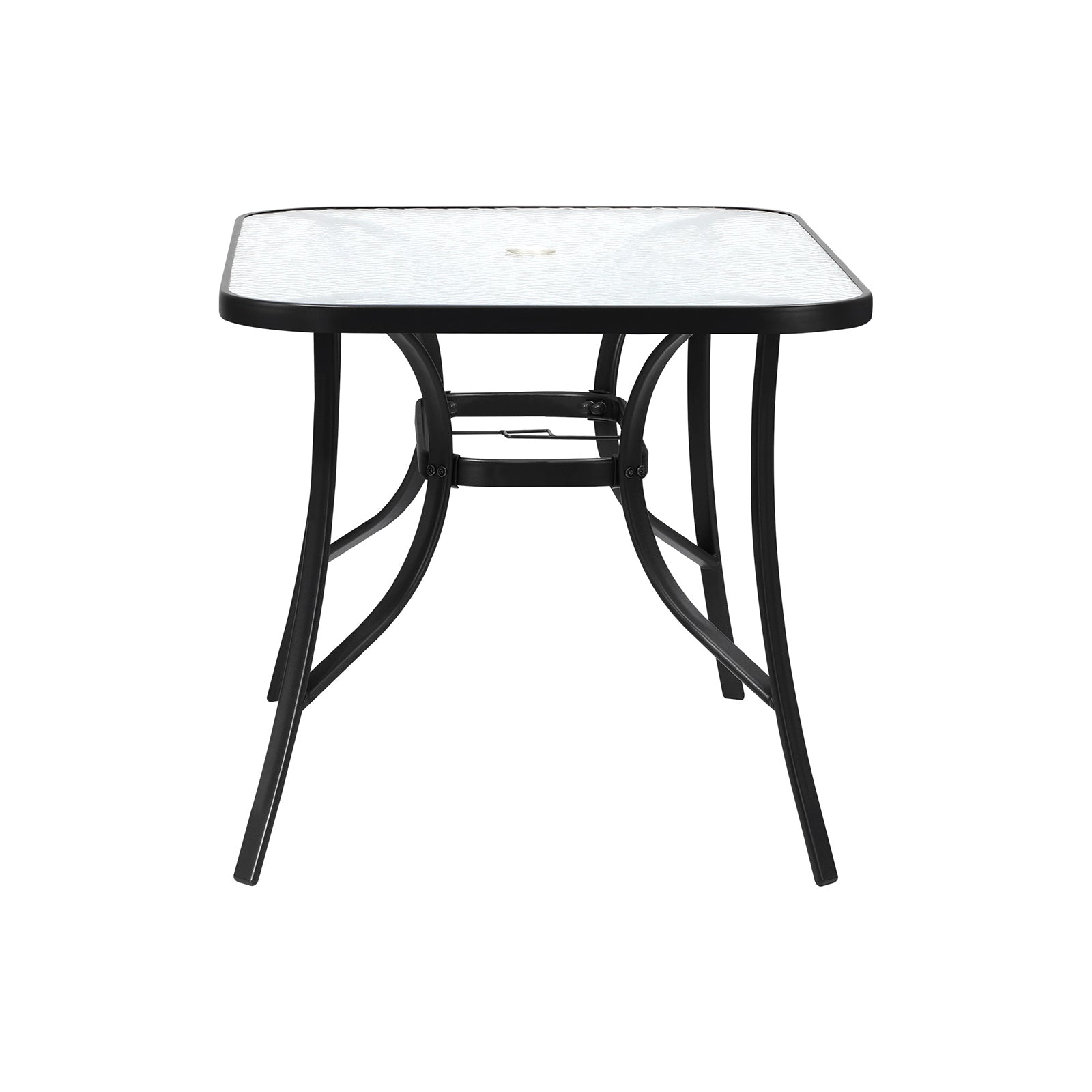 Livsip 120cm Outdoor Dining Glass Table Rectangle Patio Furniture Lounge Bistro - Sunyee