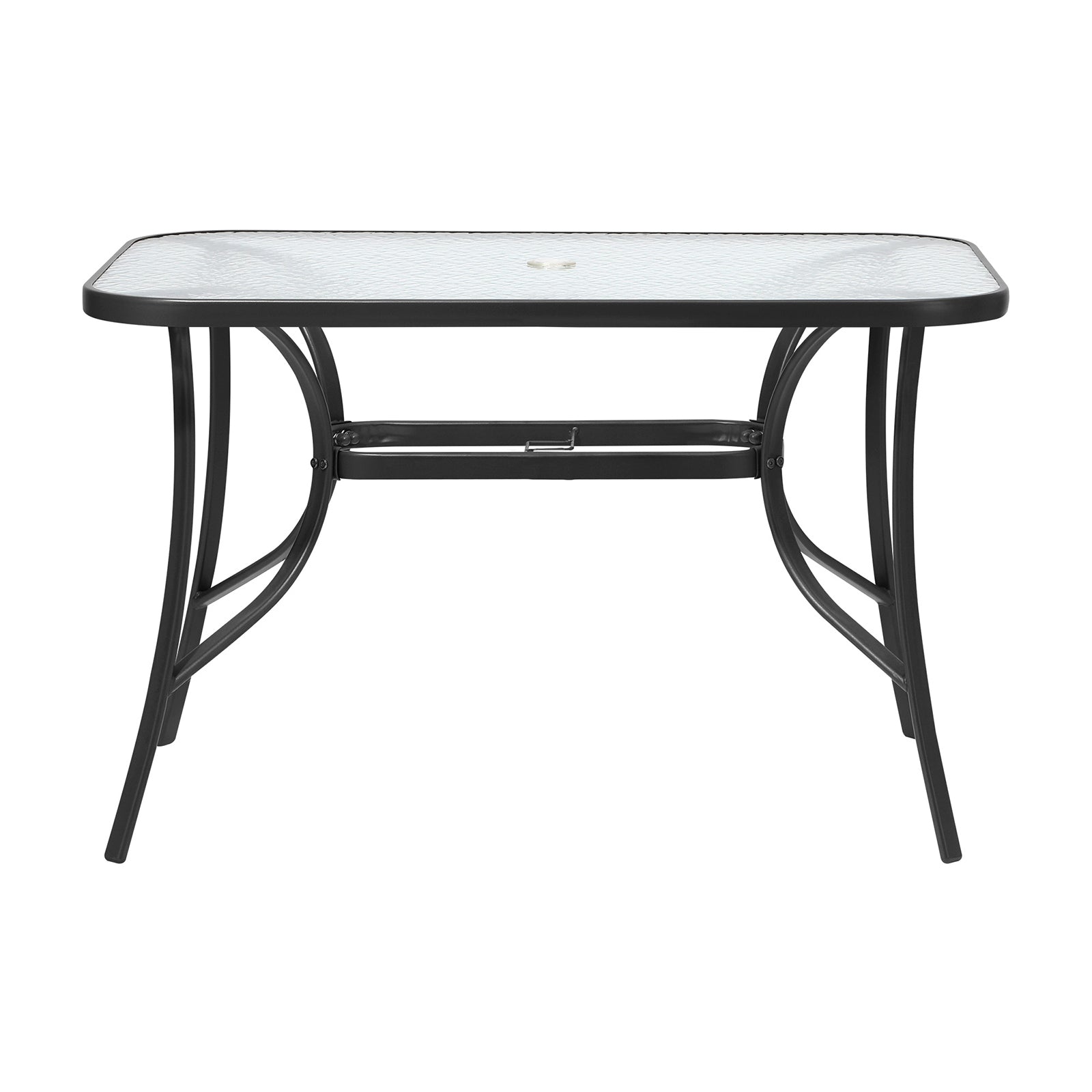 Livsip 120cm Outdoor Dining Glass Table Rectangle Patio Furniture Bistro Grey - Sunyee