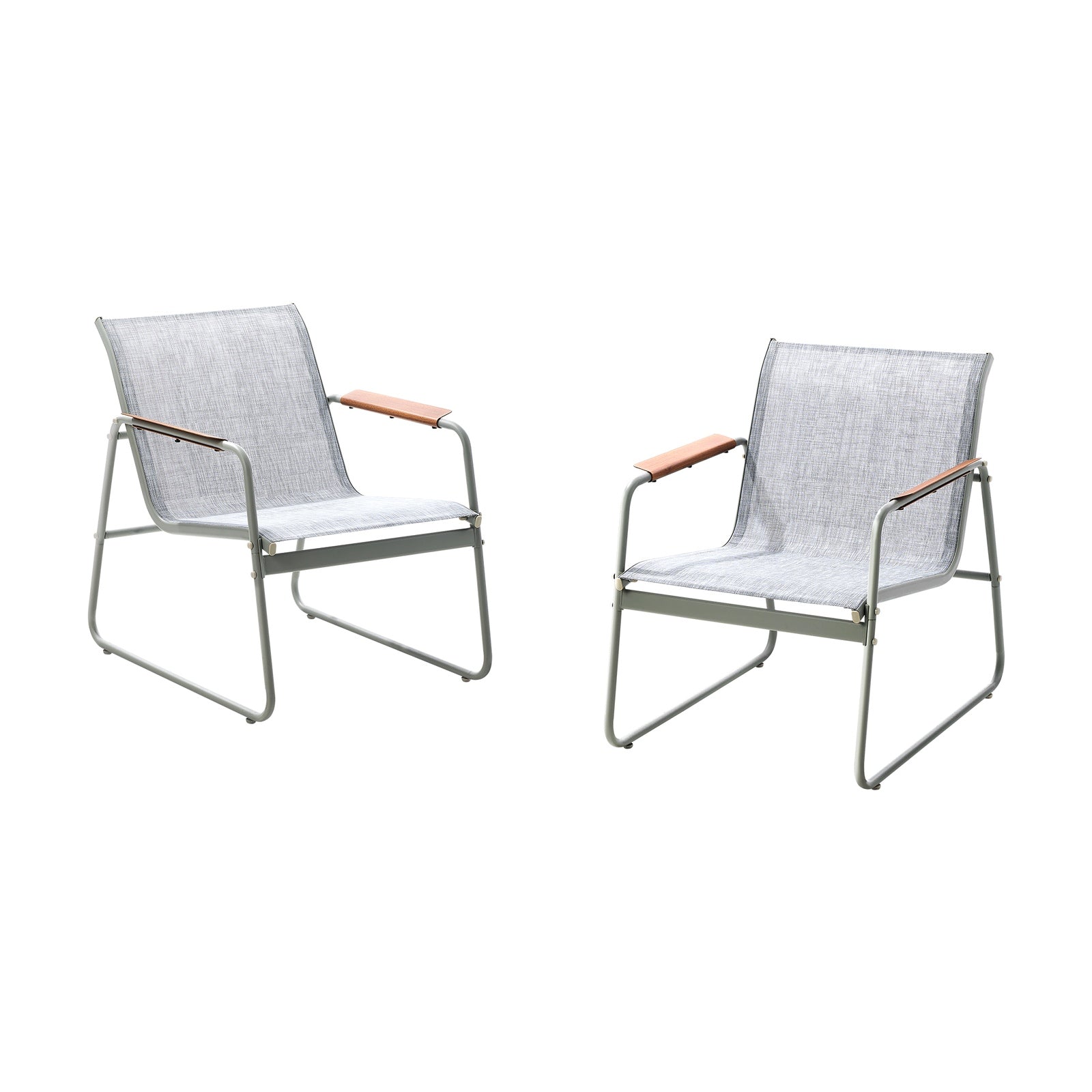 Livsip 2PCS Outdoor Armchair Patio Chairs Textilene Garden Furniture - Sunyee