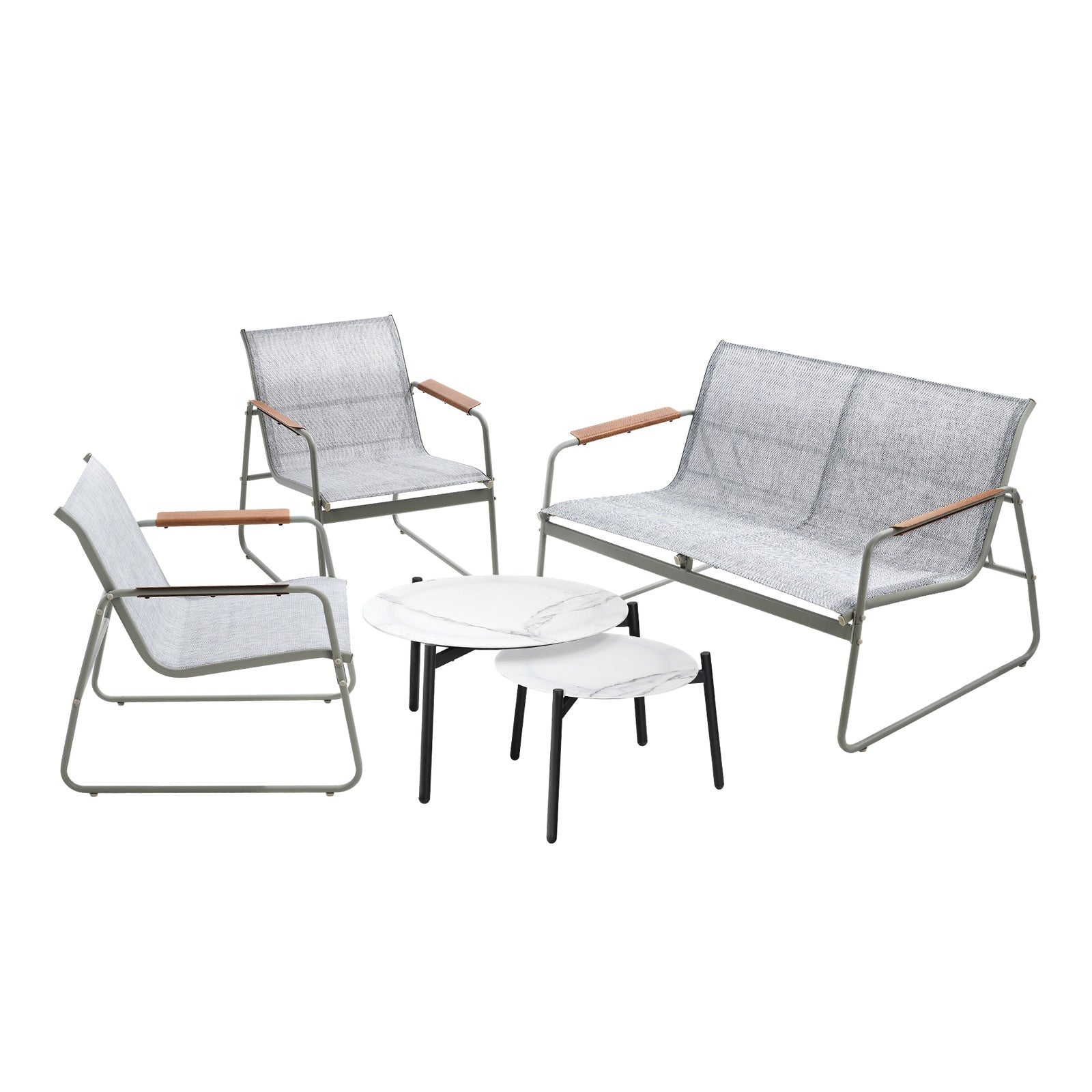 Livsip 4 Seater Outdoor Lounge Setting Furniture Patio Coffee Table Set Armchair - Sunyee