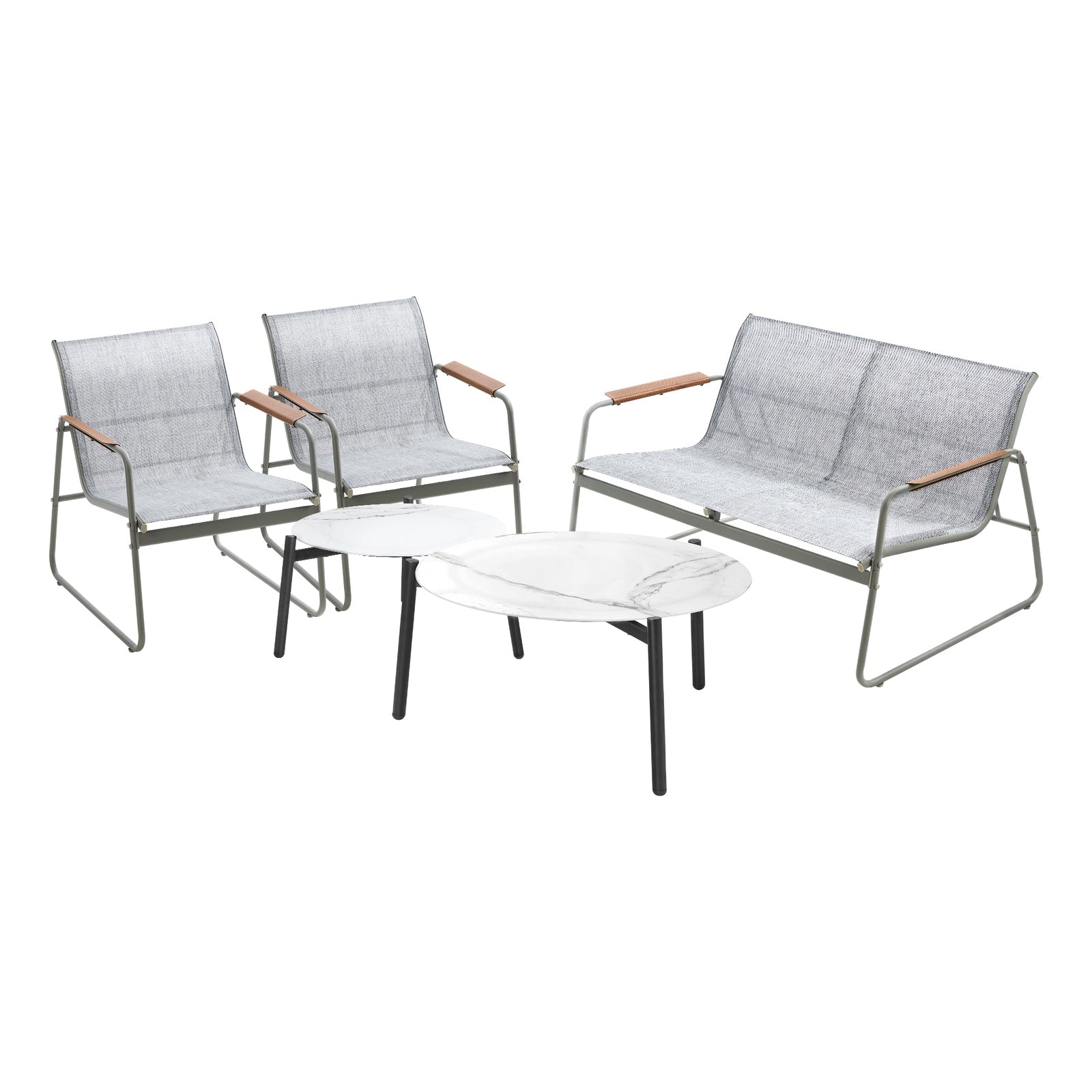 Livsip 4 Seater Outdoor Lounge Setting Furniture Patio Coffee Table Set Armchair - Sunyee