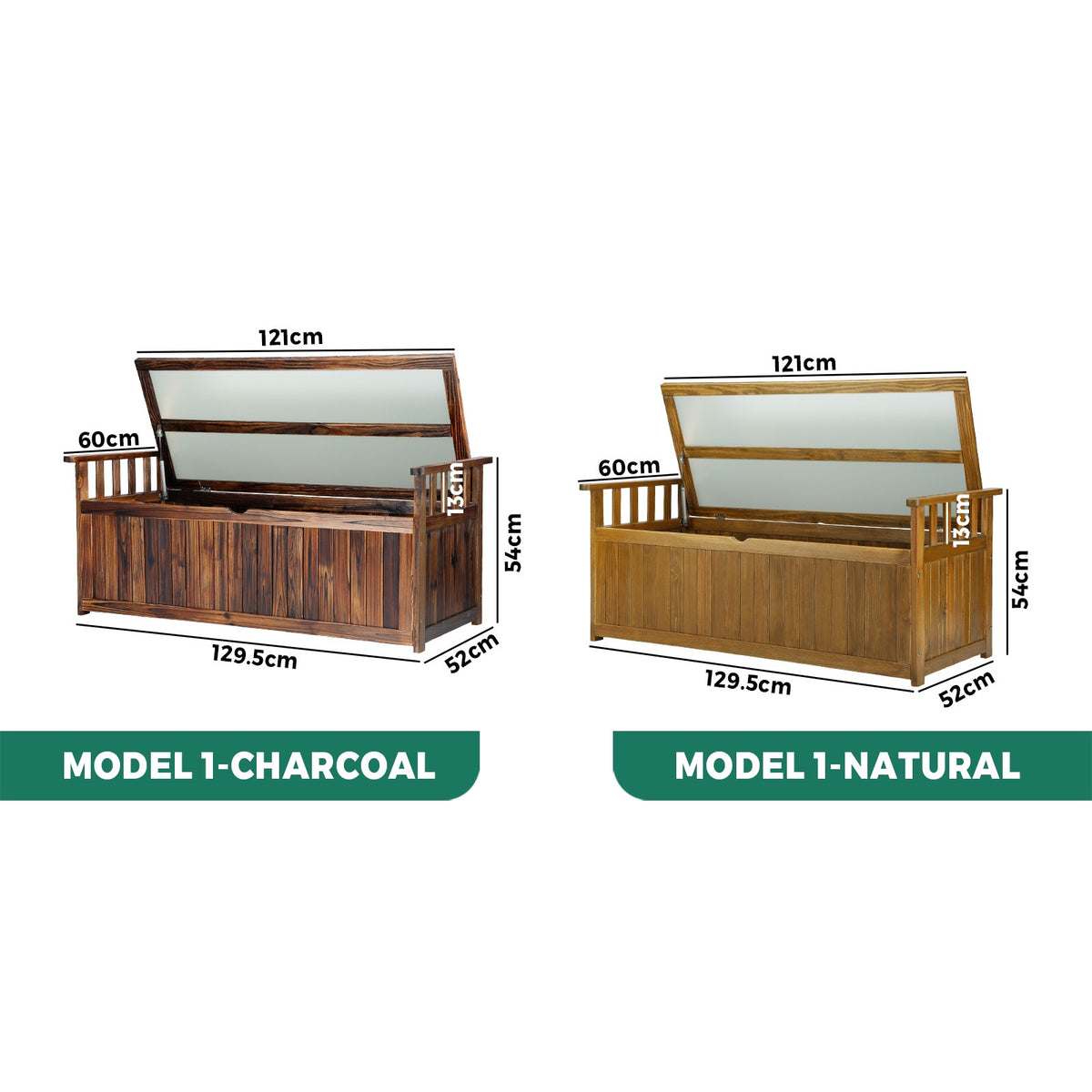 Livsip Outdoor Storage Box Garden Bench Wooden Chest Toy Tool Container Furniture