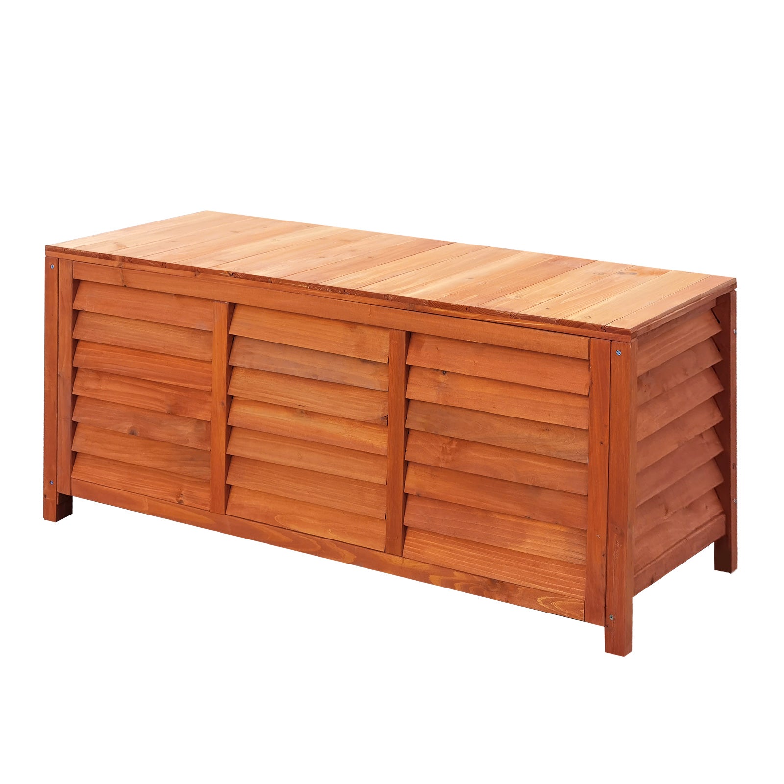 Livsip Outdoor Storage Bench Box Garden Wooden Chest Toy Tool Sheds Furniture - Sunyee