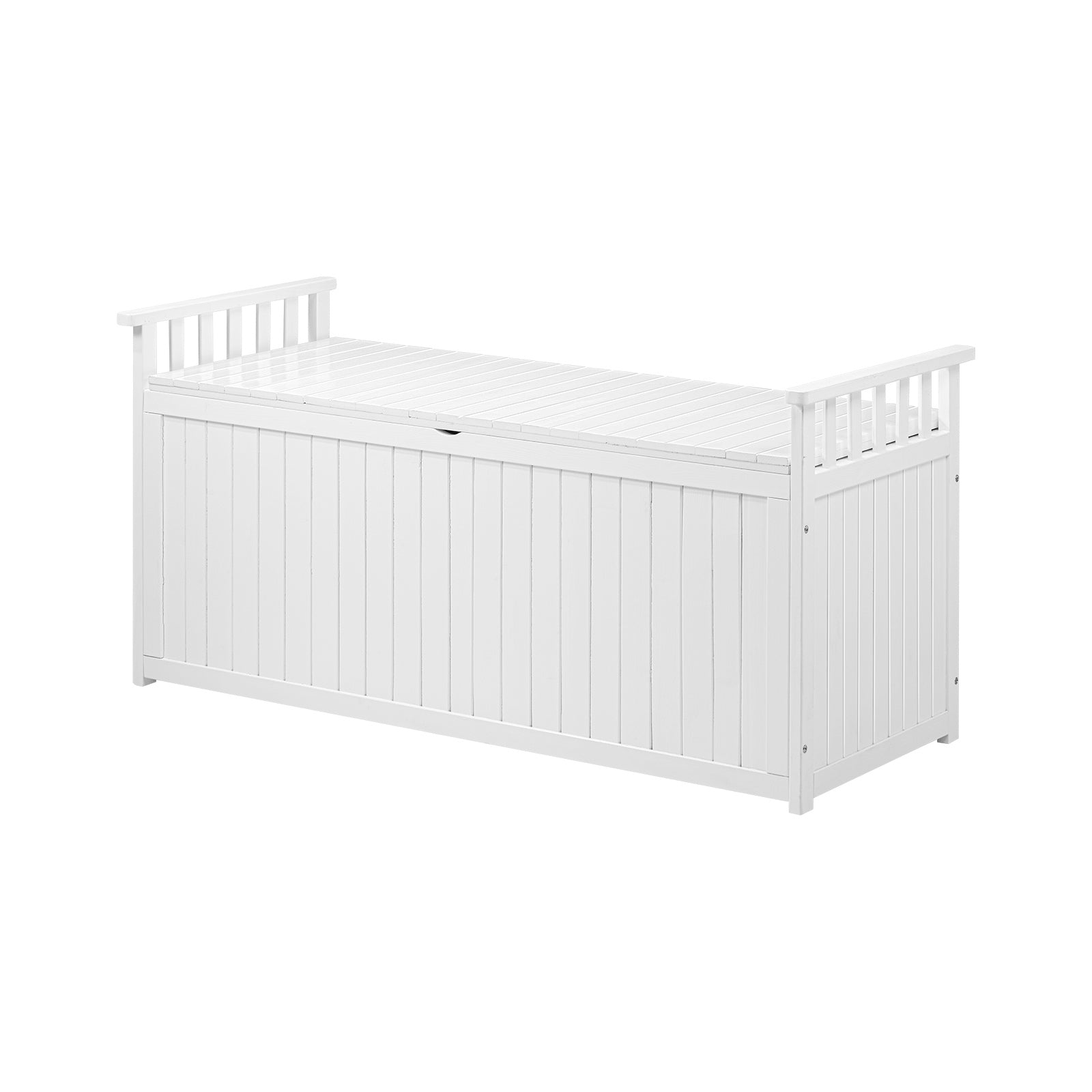 Livsip Outdoor Storage Box Garden Bench Wooden Container Cabinet 500L White - Sunyee