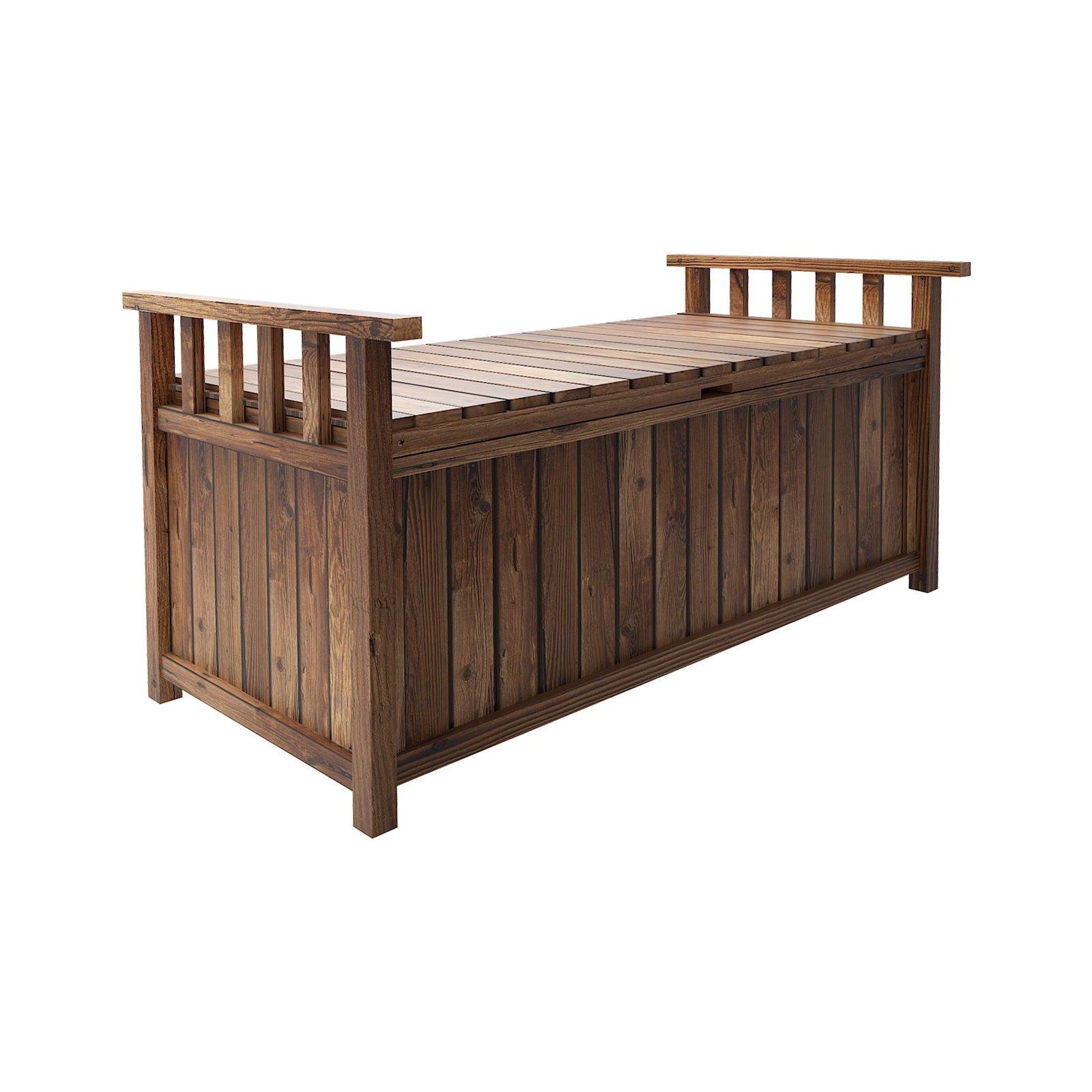 Livsip Outdoor Storage Box Wooden Garden Bench Chest Toy Tool Sheds Furniture - Sunyee