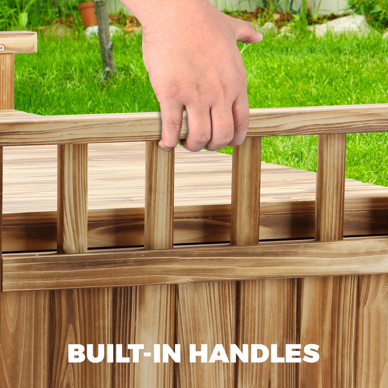 Livsip Outdoor Storage Box Garden Bench Tools Toy Chest Furniture Container Shed - Sunyee