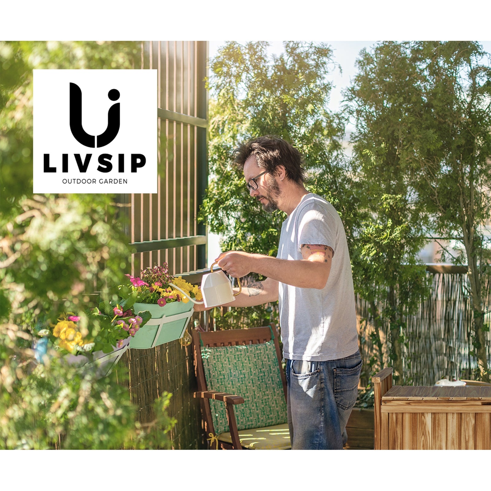 Livsip Outdoor Storage Box Garden Bench Tools Toy Chest Furniture Container Shed - Sunyee