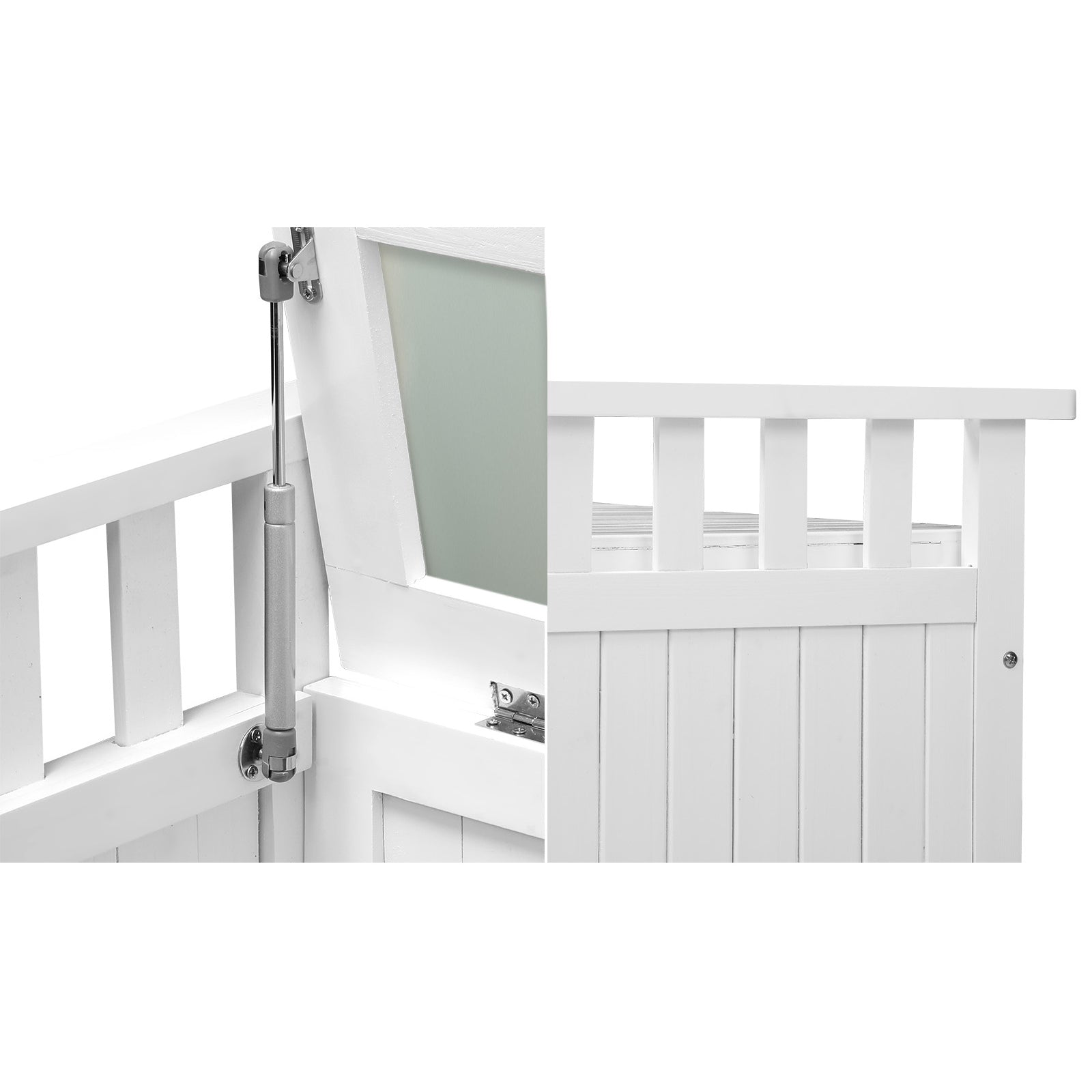 Livsip Outdoor Storage Bench Box Garden Wooden Container Chest Toy Tool Sheds XL - Sunyee