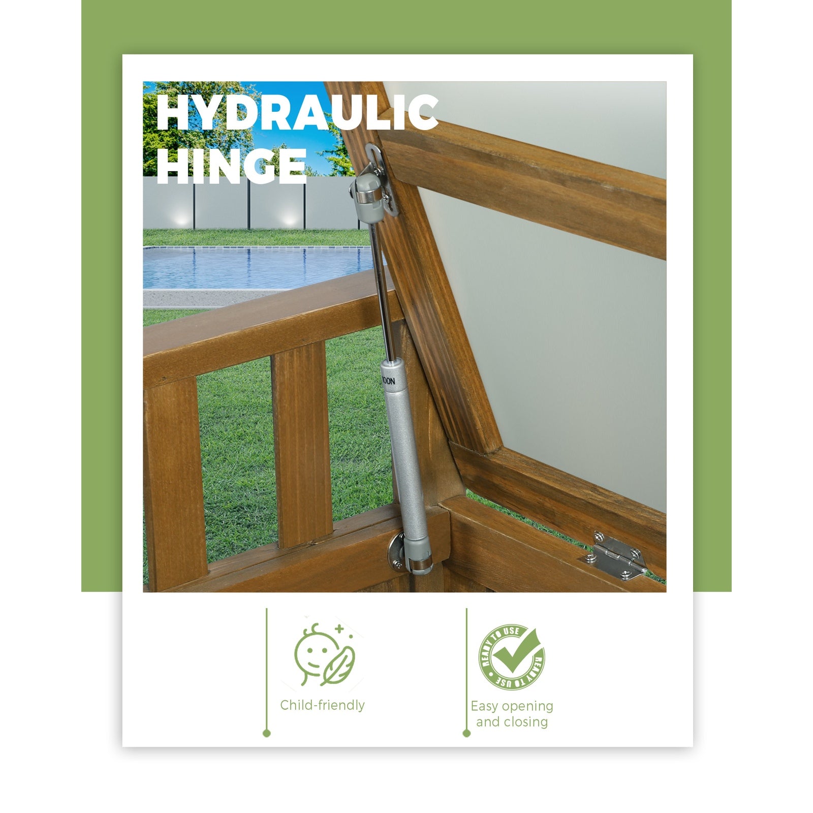 Livsip Outdoor Storage Box Garden Bench Seat Toy Tool Sheds XL - Sunyee