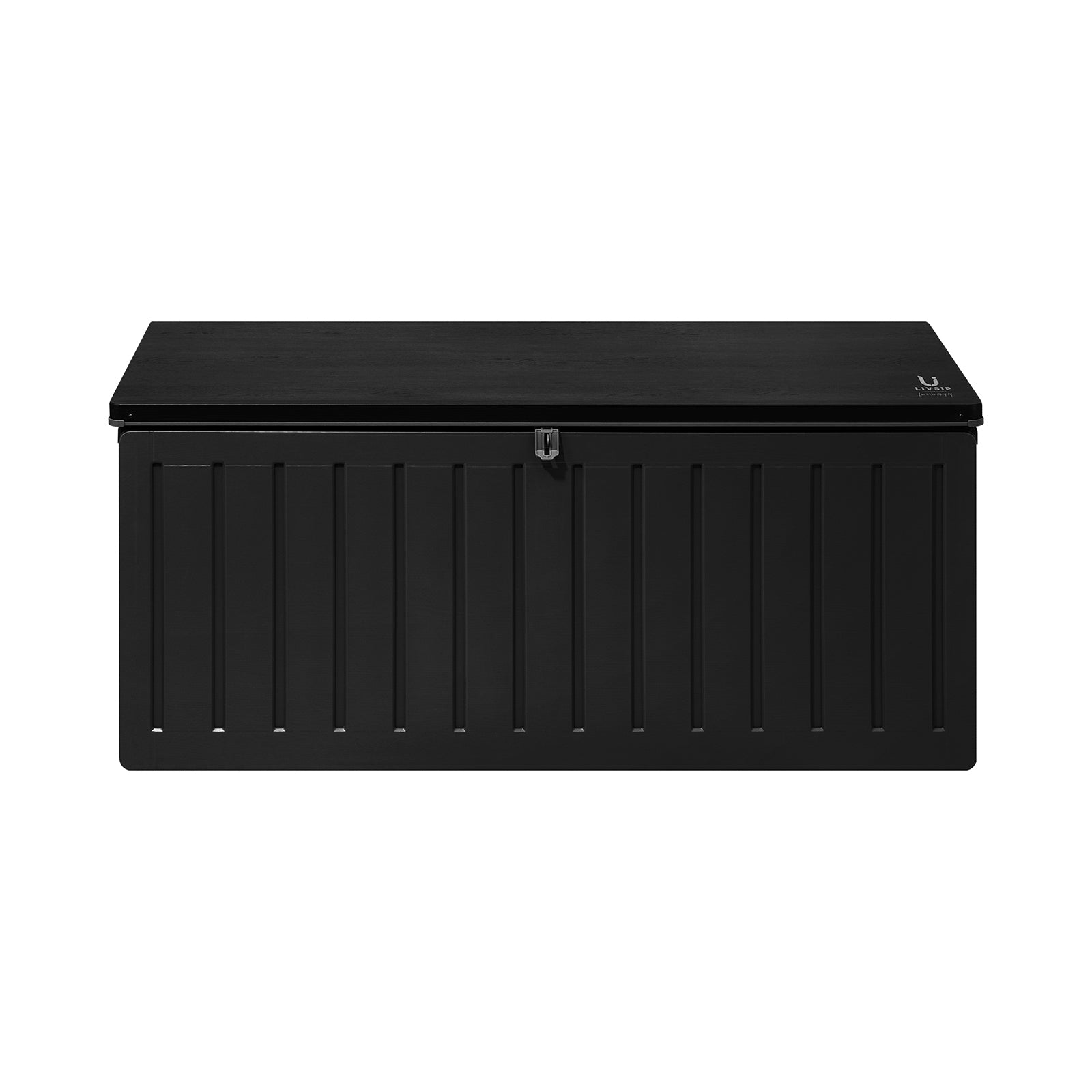 Livsip Outdoor Storage Box Bench 490L Cabinet Container Garden Deck Tool Black - Sunyee