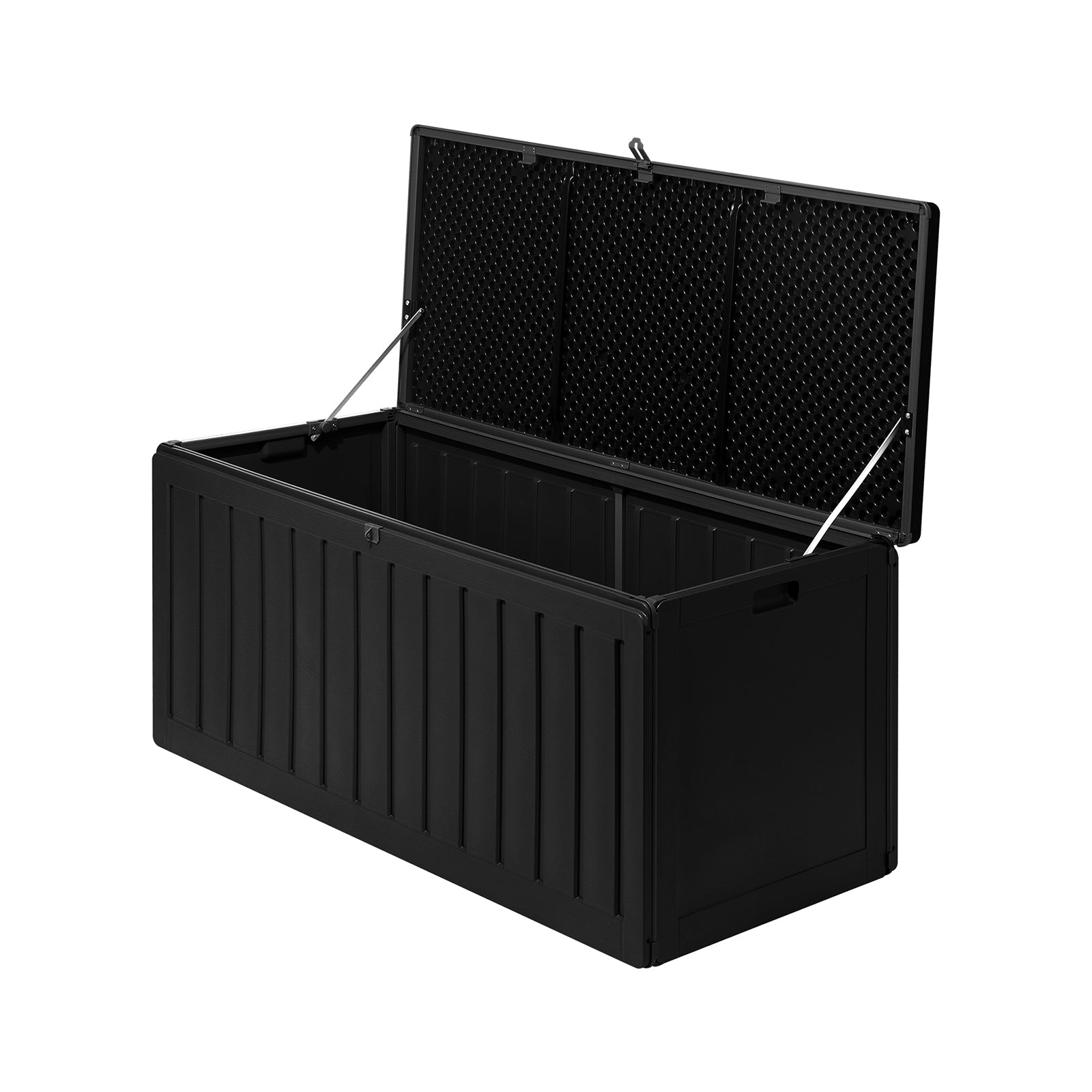 Livsip Outdoor Storage Box Bench 490L Cabinet Container Garden Deck Tool Black - Sunyee