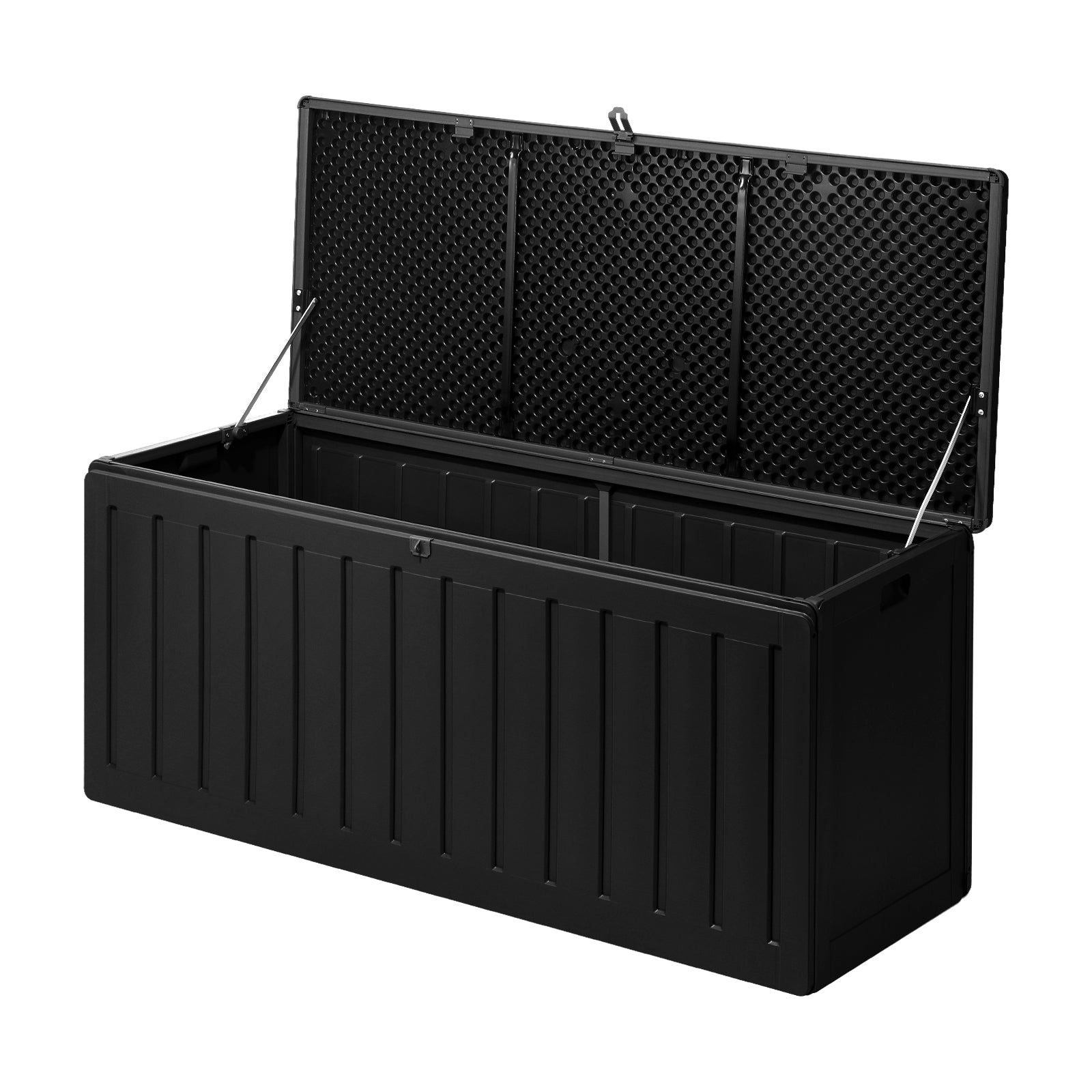 Livsip Outdoor Storage Box Bench 490L Cabinet Container Garden Deck Tool Black - Sunyee