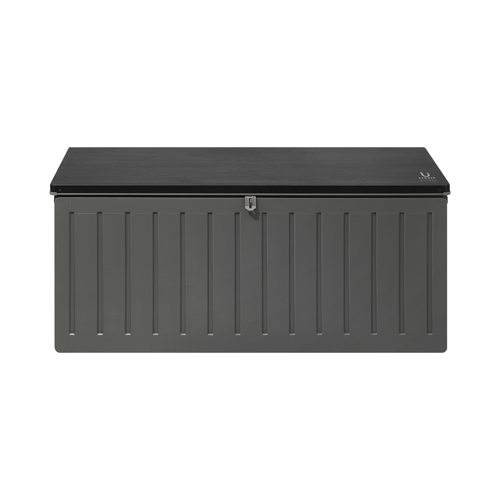 Livsip Outdoor Storage Box Bench 490L Cabinet Container Garden Deck Tool Grey - Sunyee