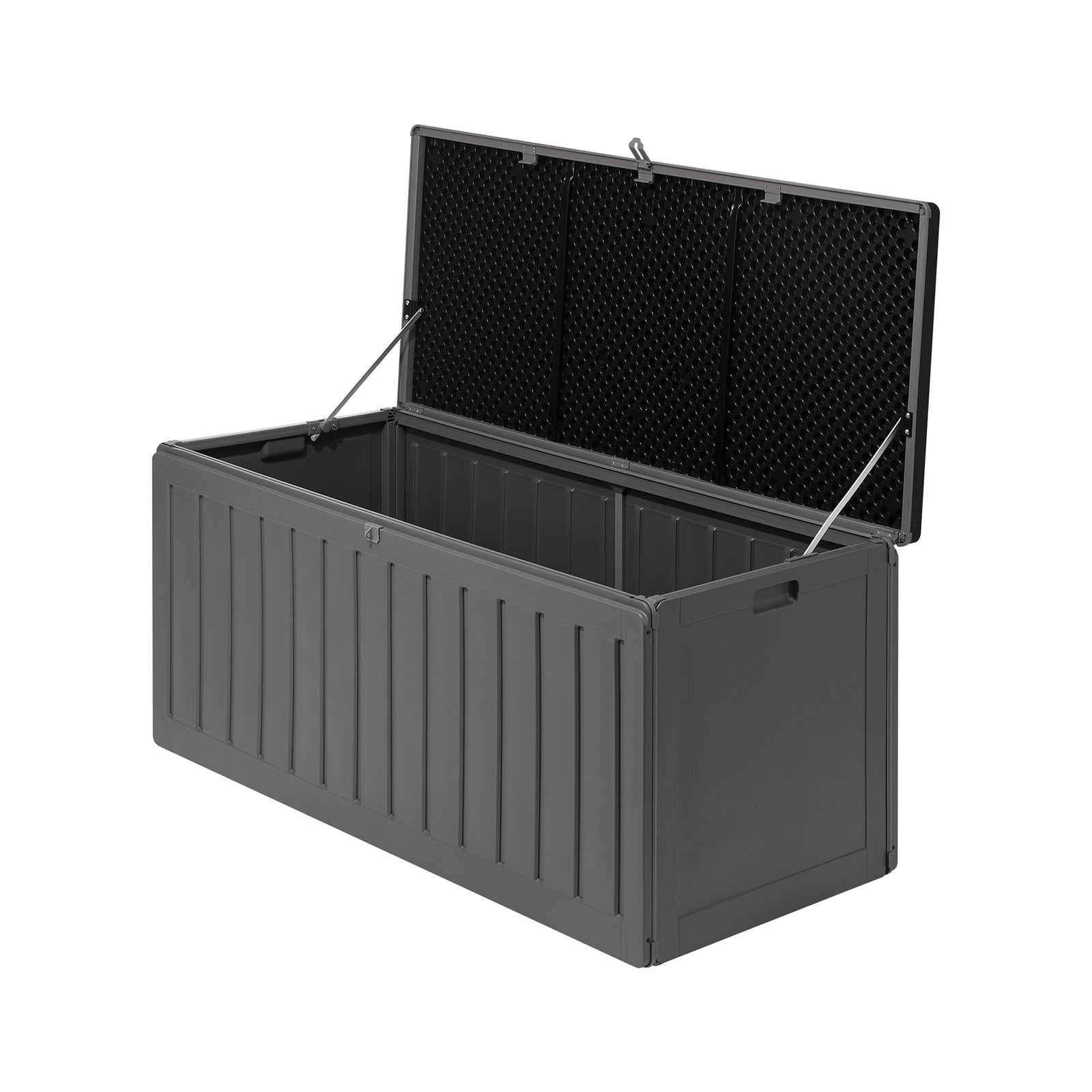Livsip Outdoor Storage Box Bench 490L Cabinet Container Garden Deck Tool Grey - Sunyee