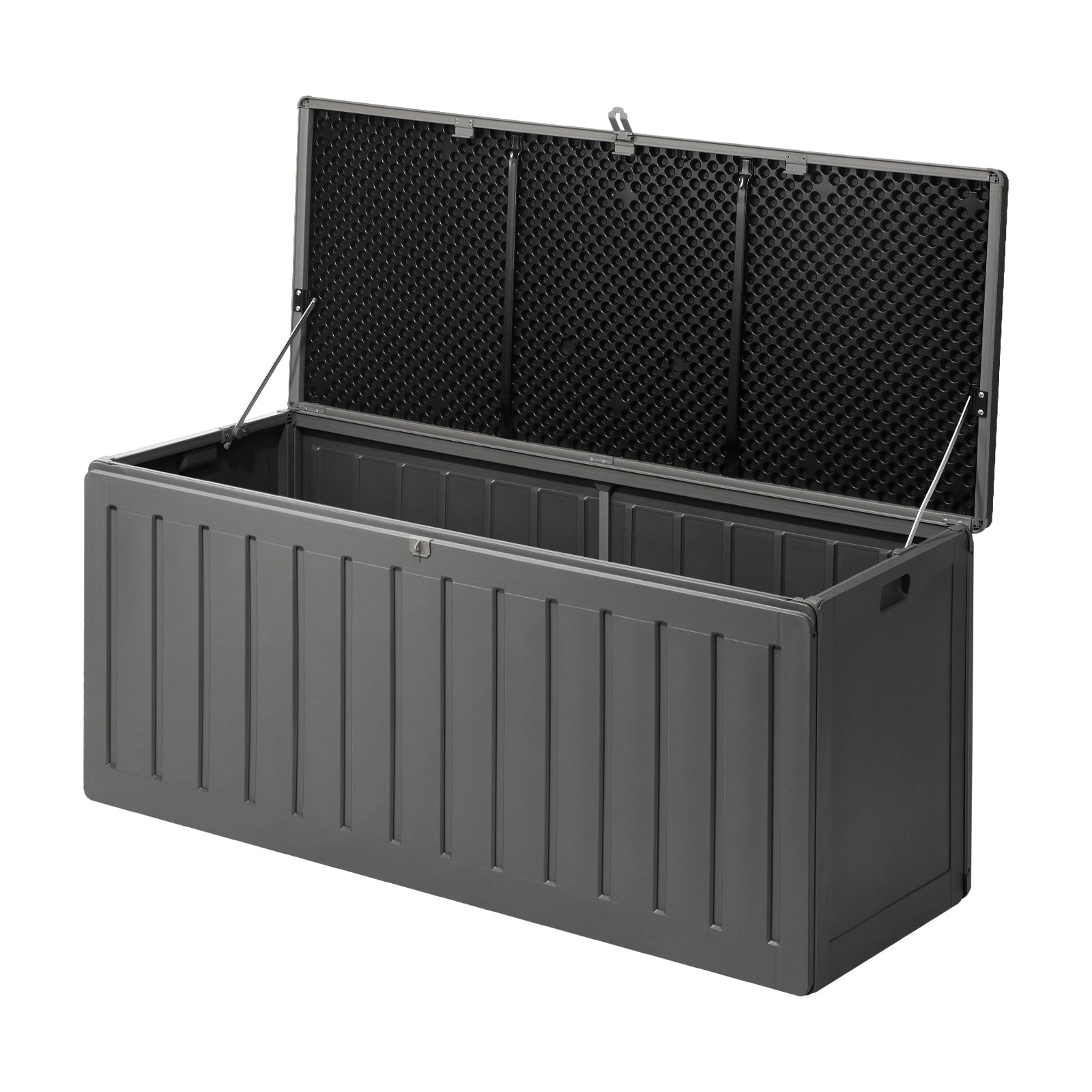 Livsip Outdoor Storage Box Bench 490L Cabinet Container Garden Deck Tool Grey - Sunyee