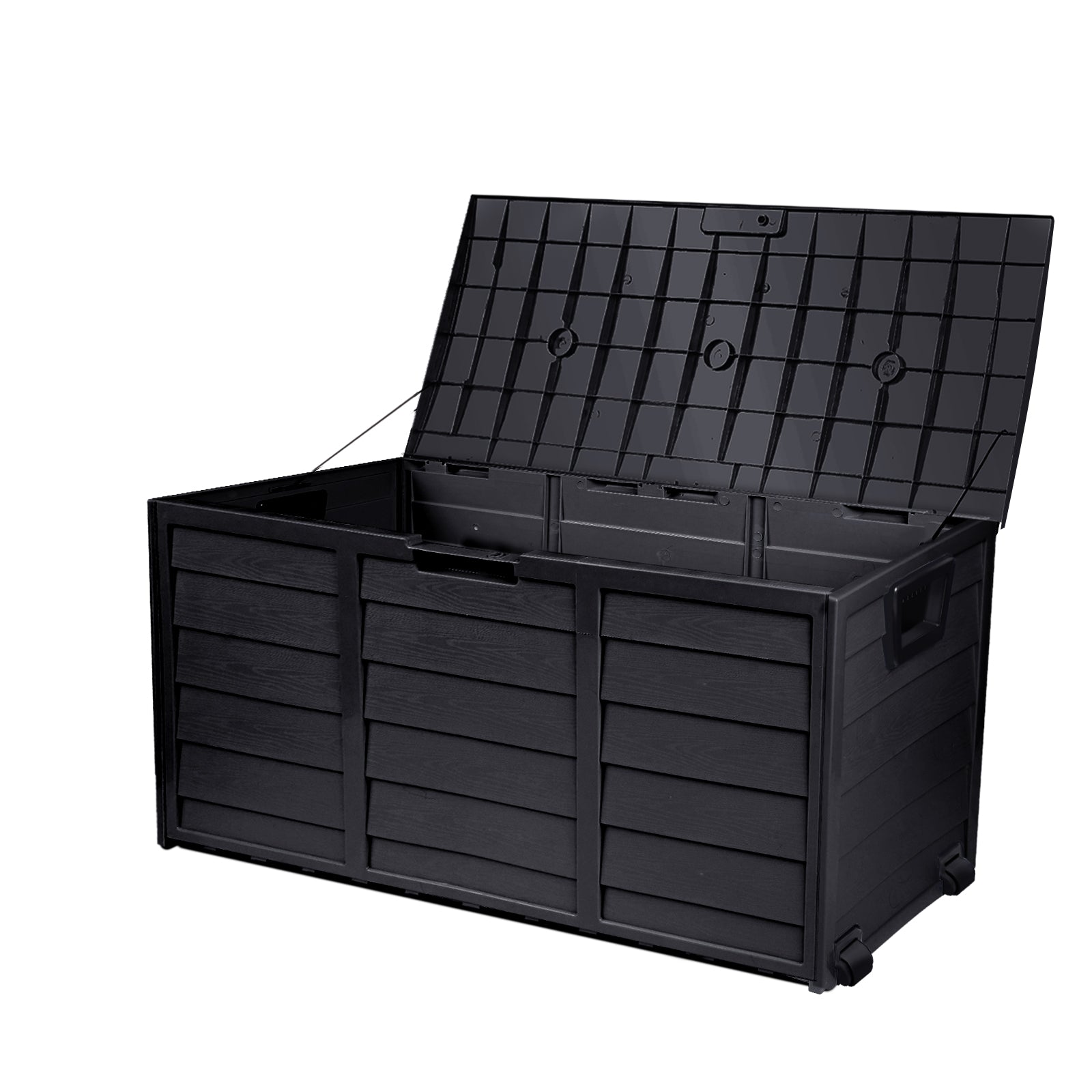 Outdoor Storage Box Container Garden Shed Toys Tool Chest Indoor Outdoor Black - Sunyee