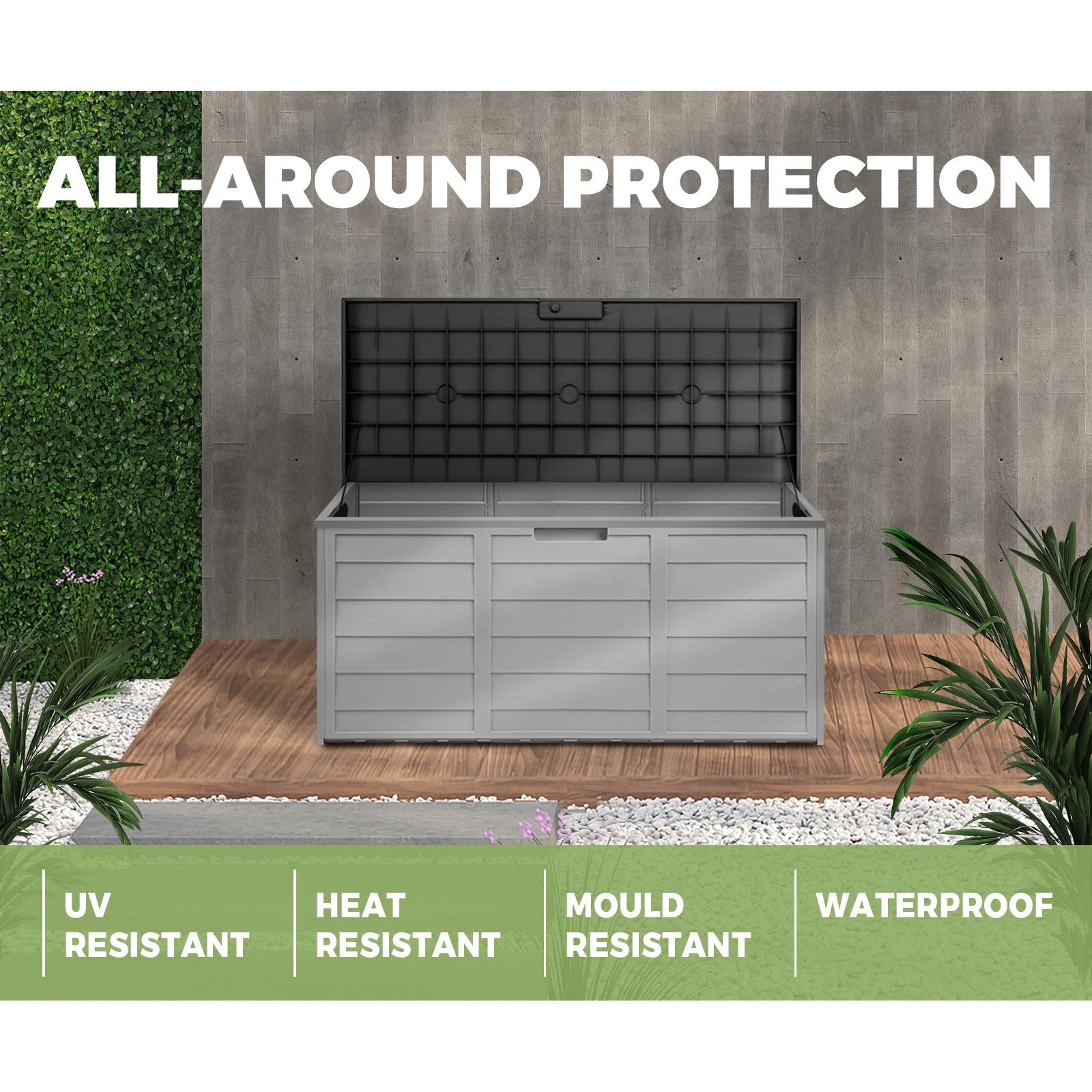 Outdoor Storage Box Container Indoor Garden Toy Tool Sheds Chest 290L - Sunyee