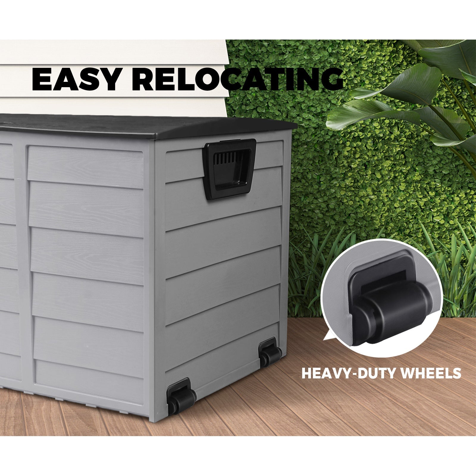 Outdoor Storage Box Container Indoor Garden Toy Tool Sheds Chest 290L - Sunyee