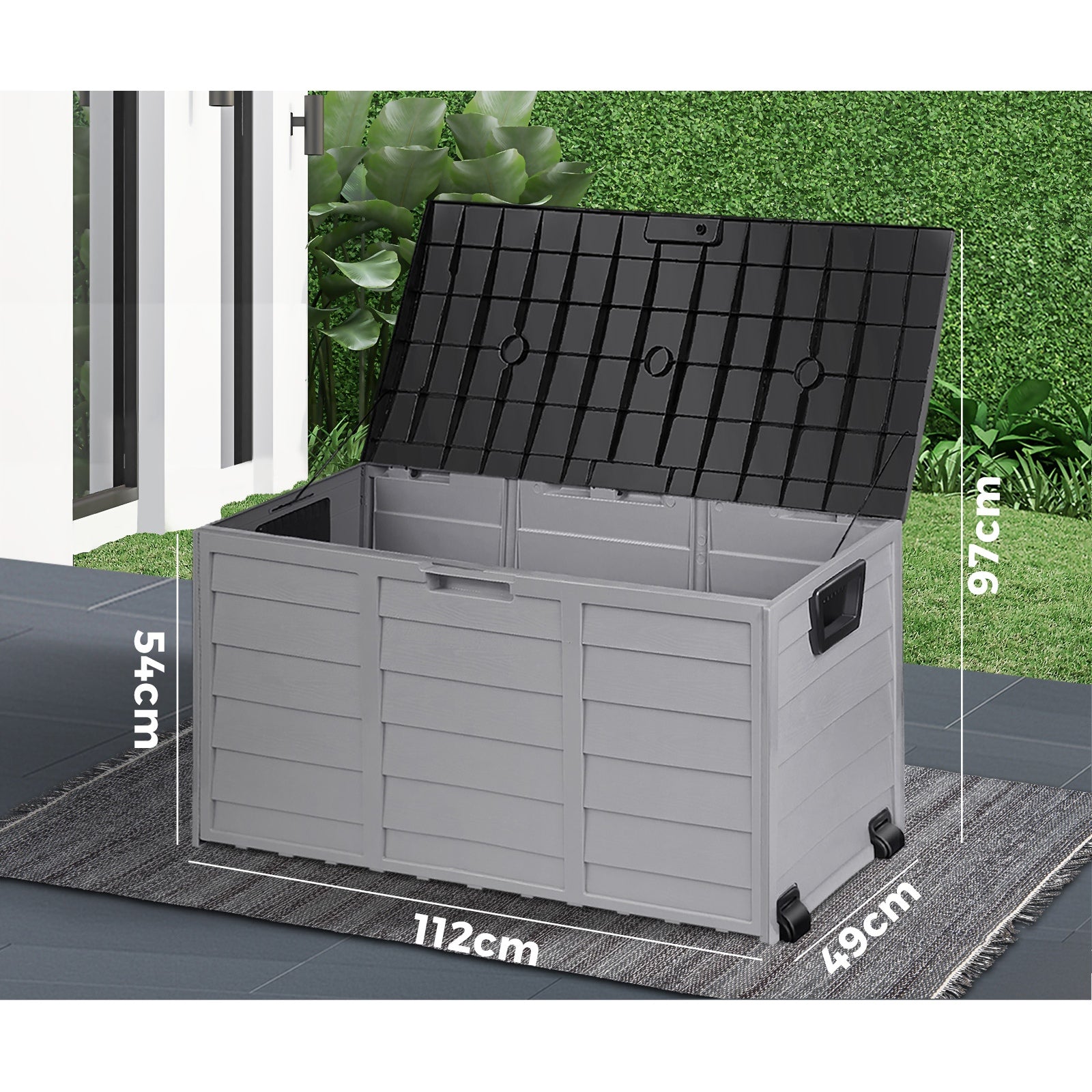 Outdoor Storage Box Container Indoor Garden Toy Tool Sheds Chest 290L - Sunyee