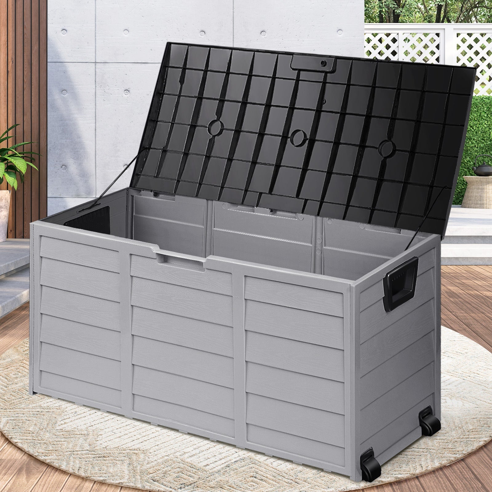 Outdoor Storage Box Container Indoor Garden Toy Tool Sheds Chest 290L - Sunyee