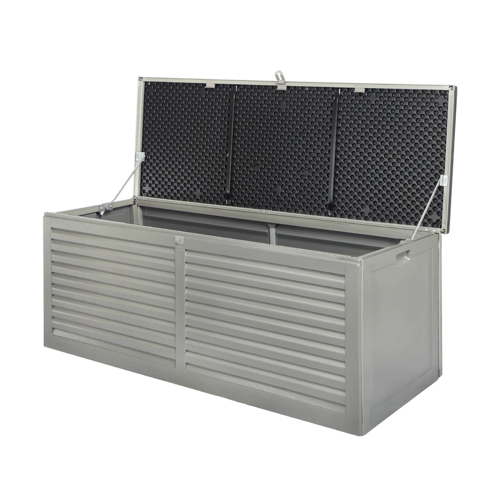Livsip Outdoor Storage Box Bench 490L Cabinet Container Garden Shed Deck Tool Grey - Sunyee