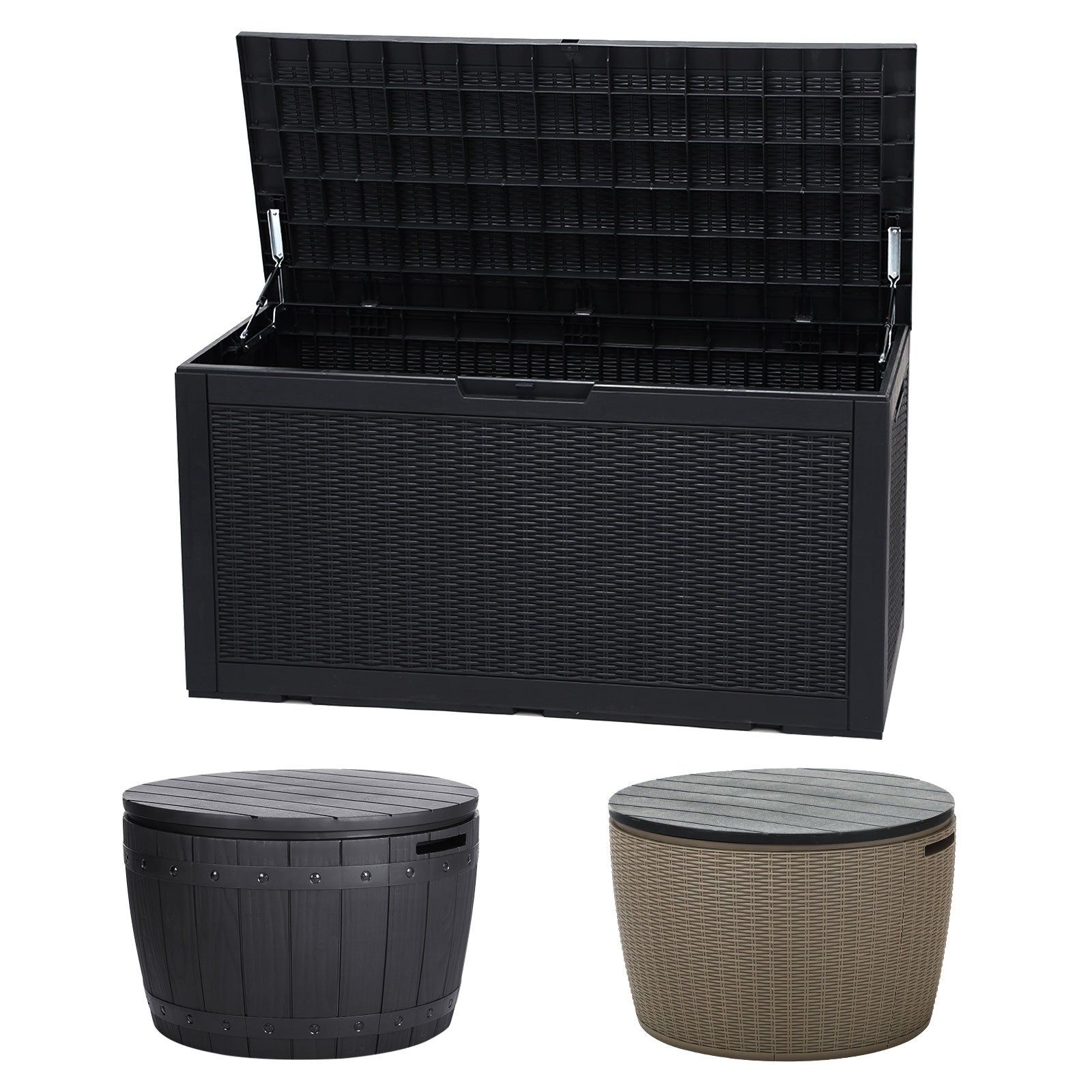 Livsip Outdoor Storage Box Garden Shed Cabinet Garden Bench Toys Tool Storage - Sunyee