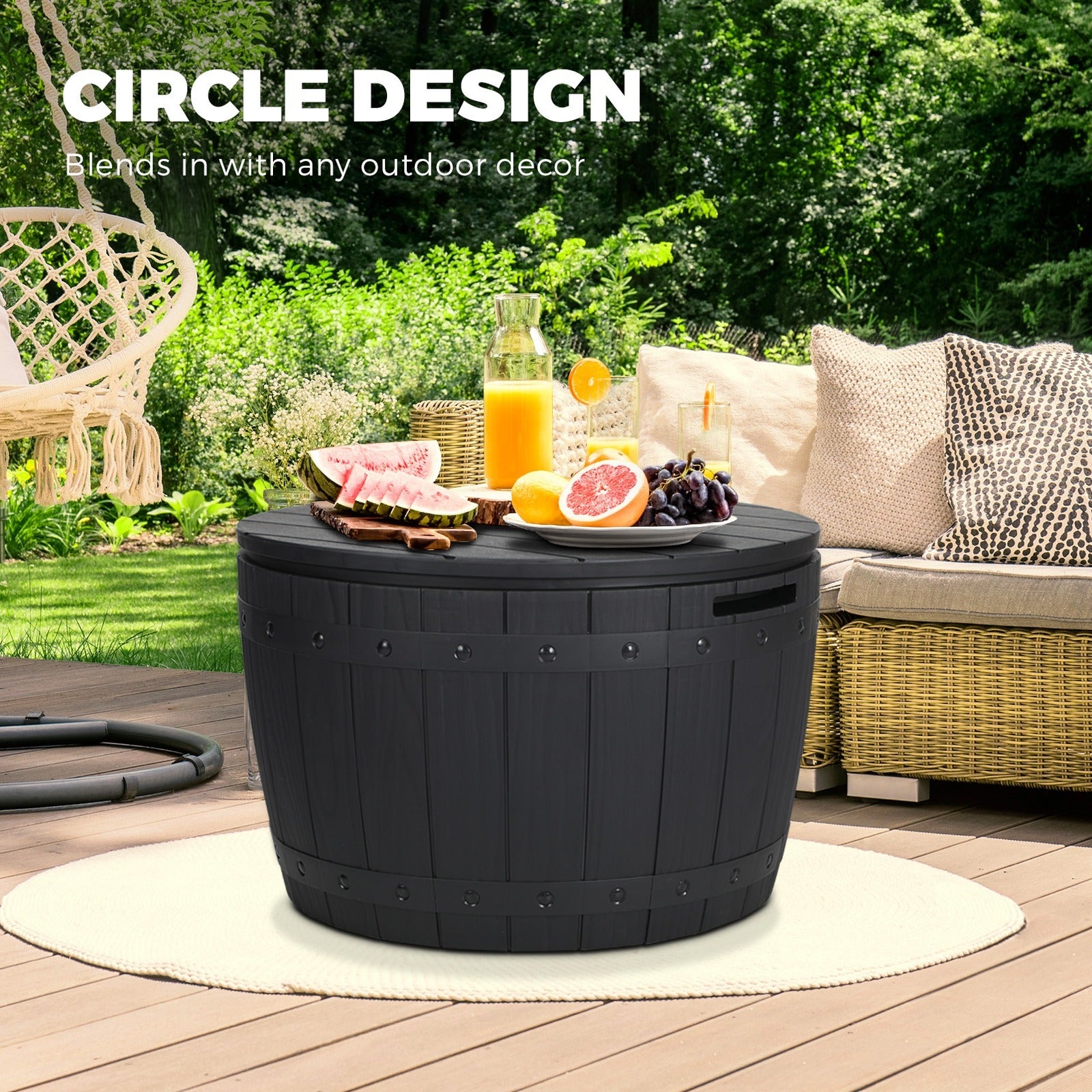 Livsip Outdoor Storage Box Garden Bench Waterproof Container Indoor Toys Tool - Sunyee