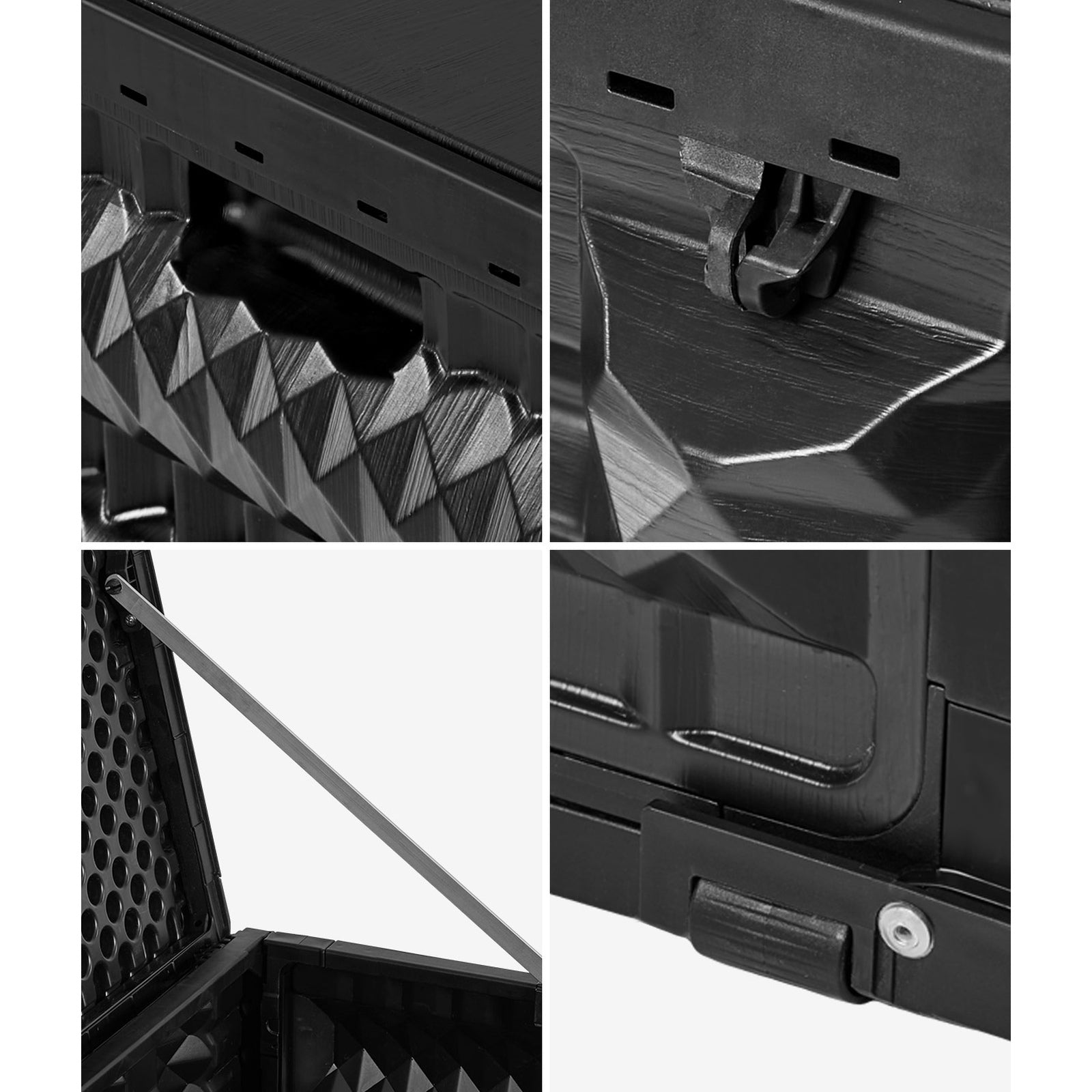 Livsip Outdoor Storage Box 490L Foldable Container Garden Bench Tool Sheds Black