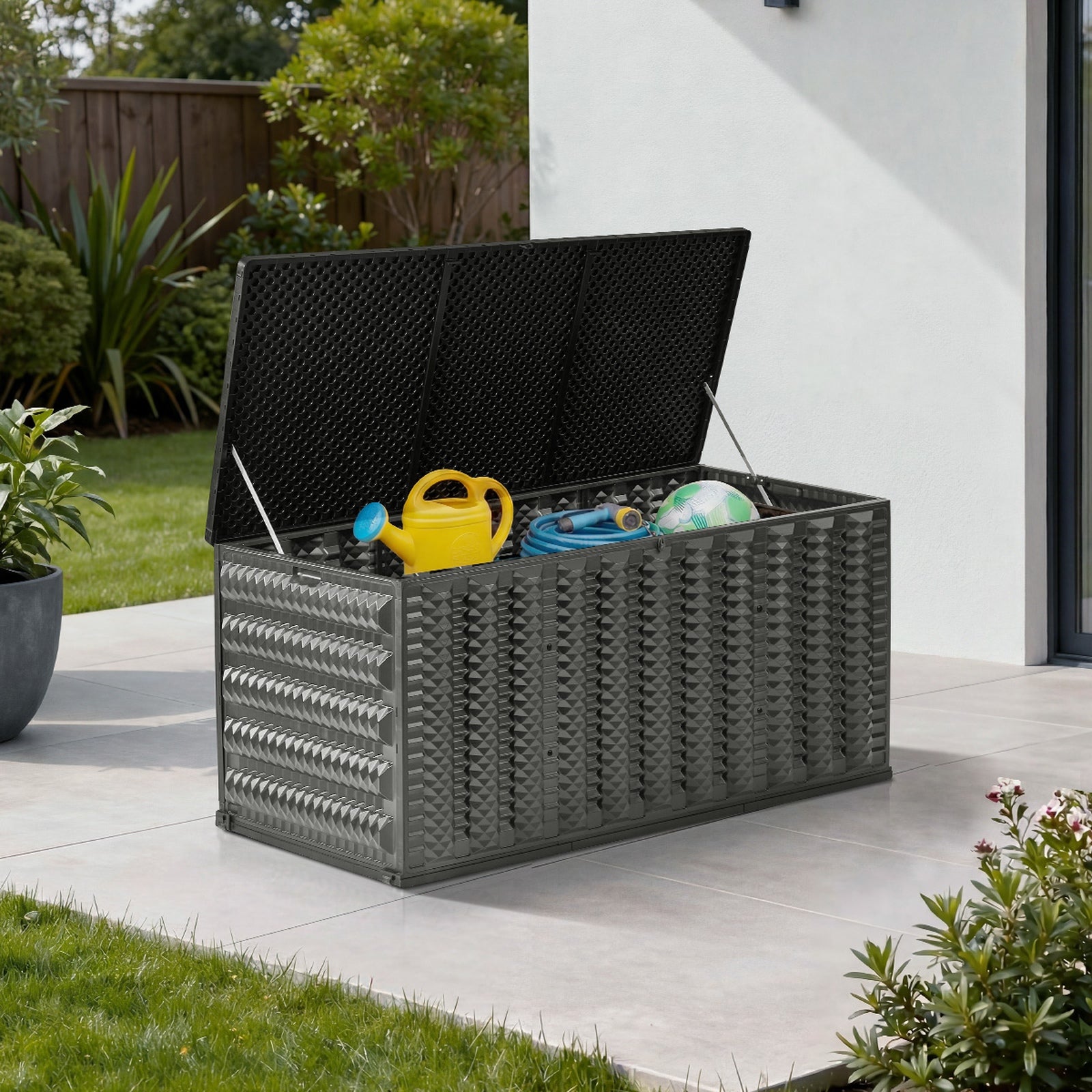 Livsip Outdoor Storage Box 490L Foldable Container Garden Bench Tool Sheds