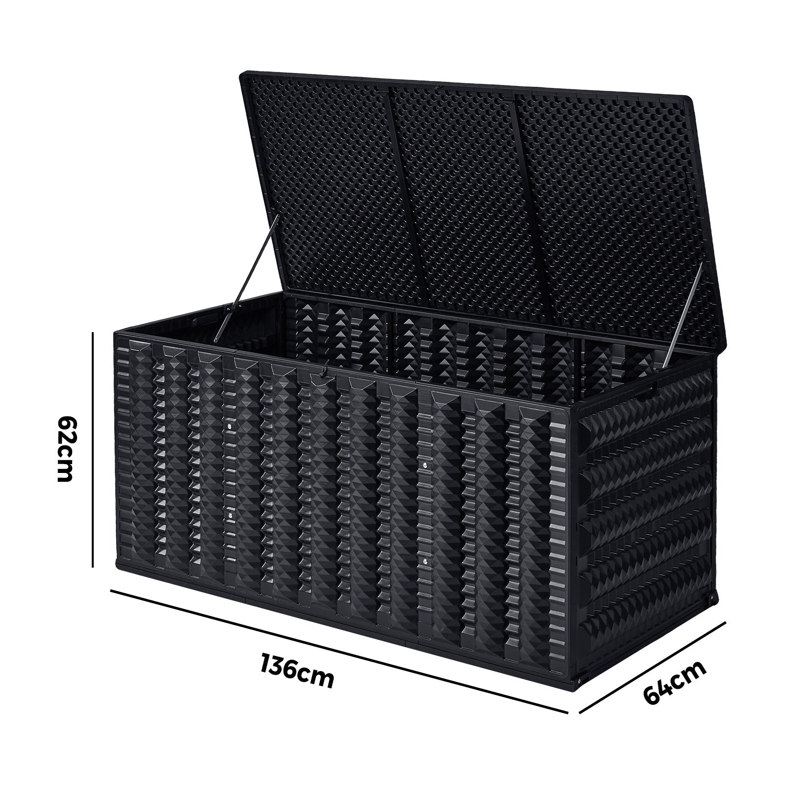 Livsip Outdoor Storage Box 490L Foldable Container Garden Bench Tool Sheds