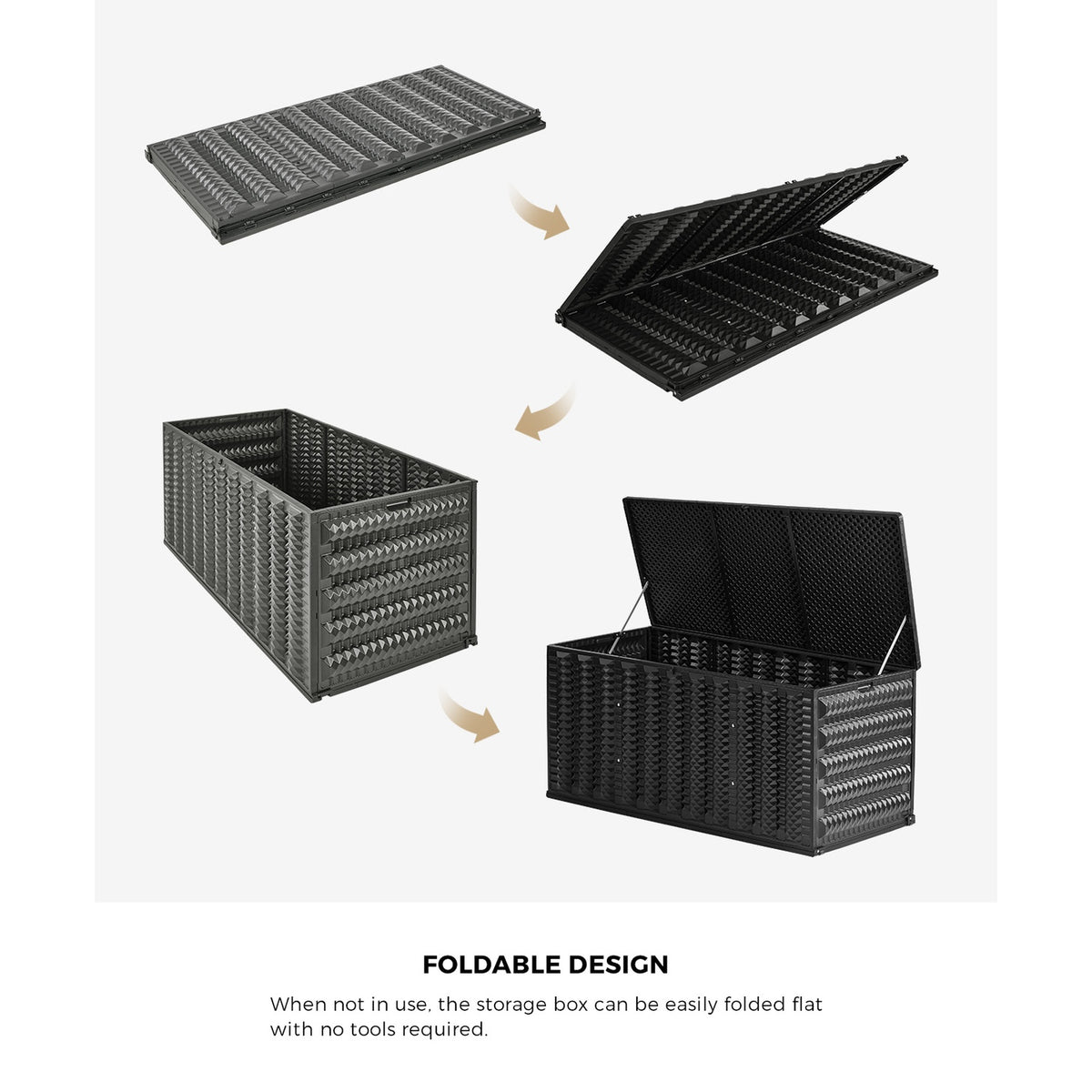 Livsip Outdoor Storage Box 680L Foldable Container Garden Bench Tool Chest