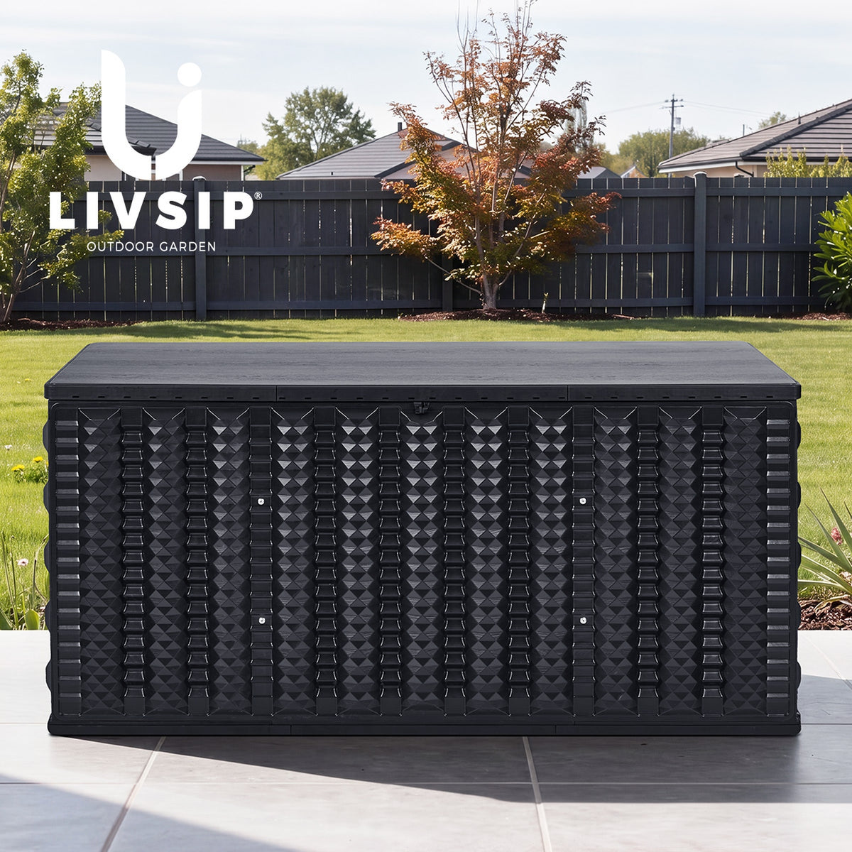 Livsip Outdoor Storage Box 680L Foldable Container Garden Bench Tool Chest
