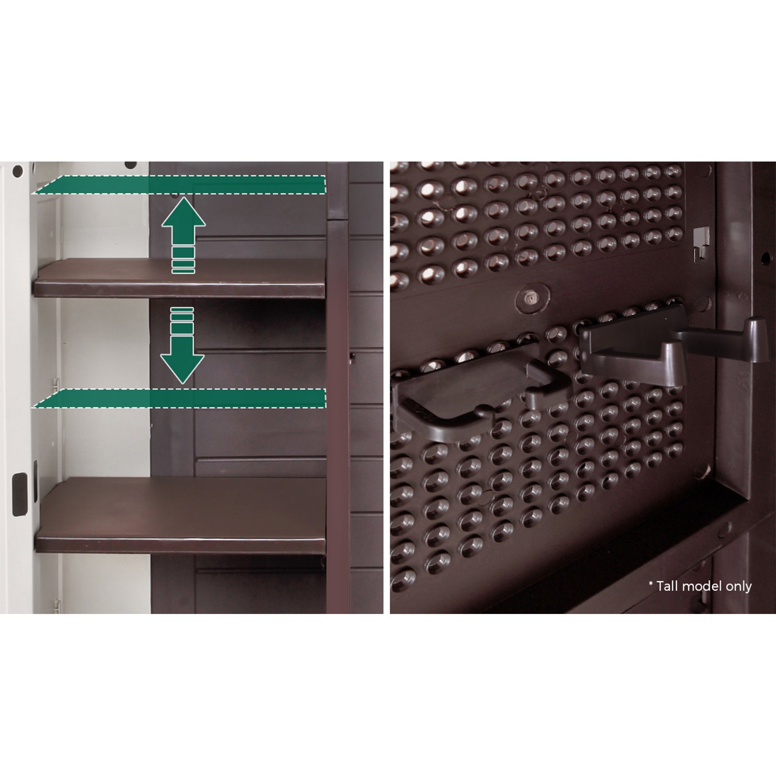 Livsip Outdoor Storage Cabinet Box Garage Garden Cupboard Adjustable Lockable - Sunyee