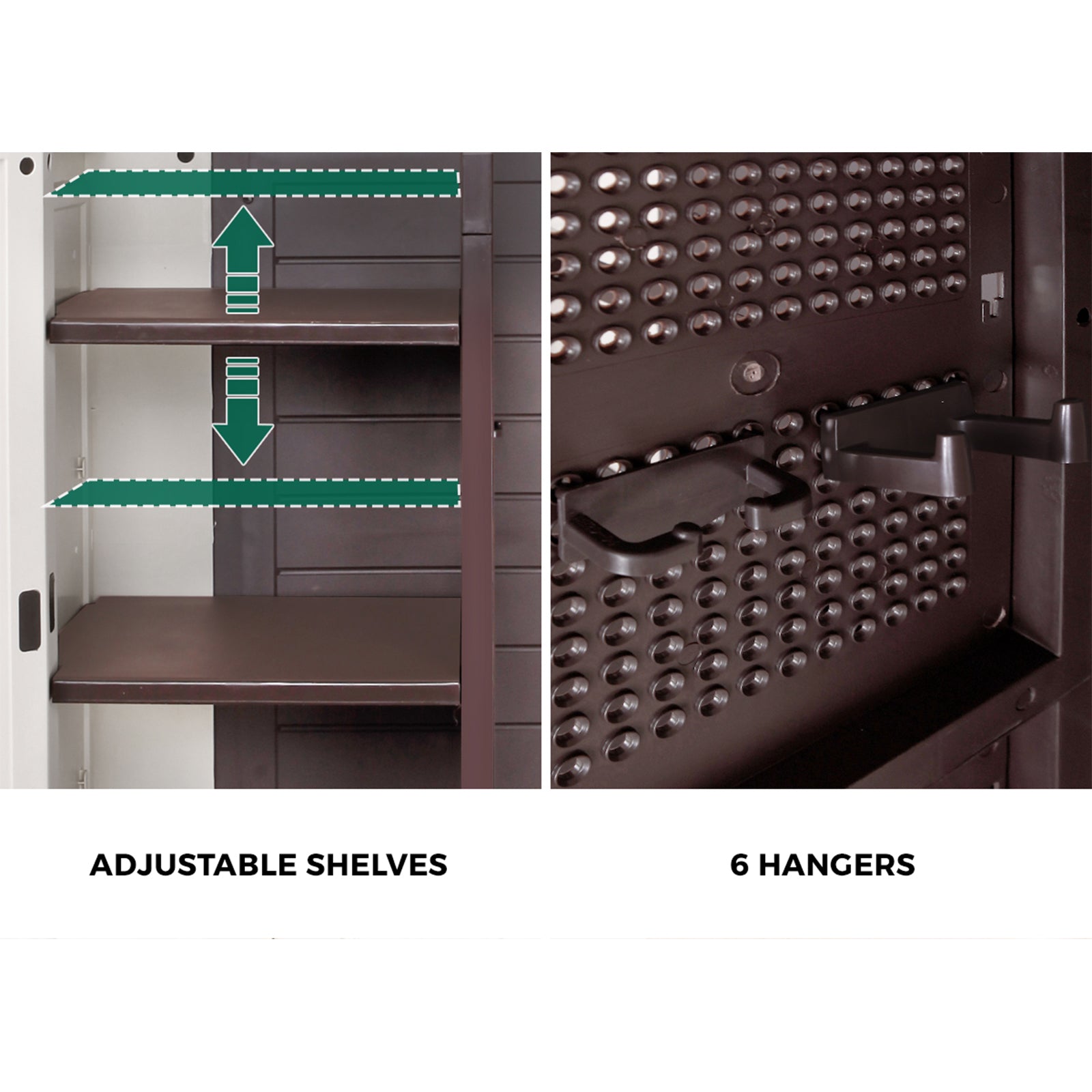 Livsip Outdoor Storage Cabinet Box Garage Cupboard Garden Adjustable Lockable - Sunyee