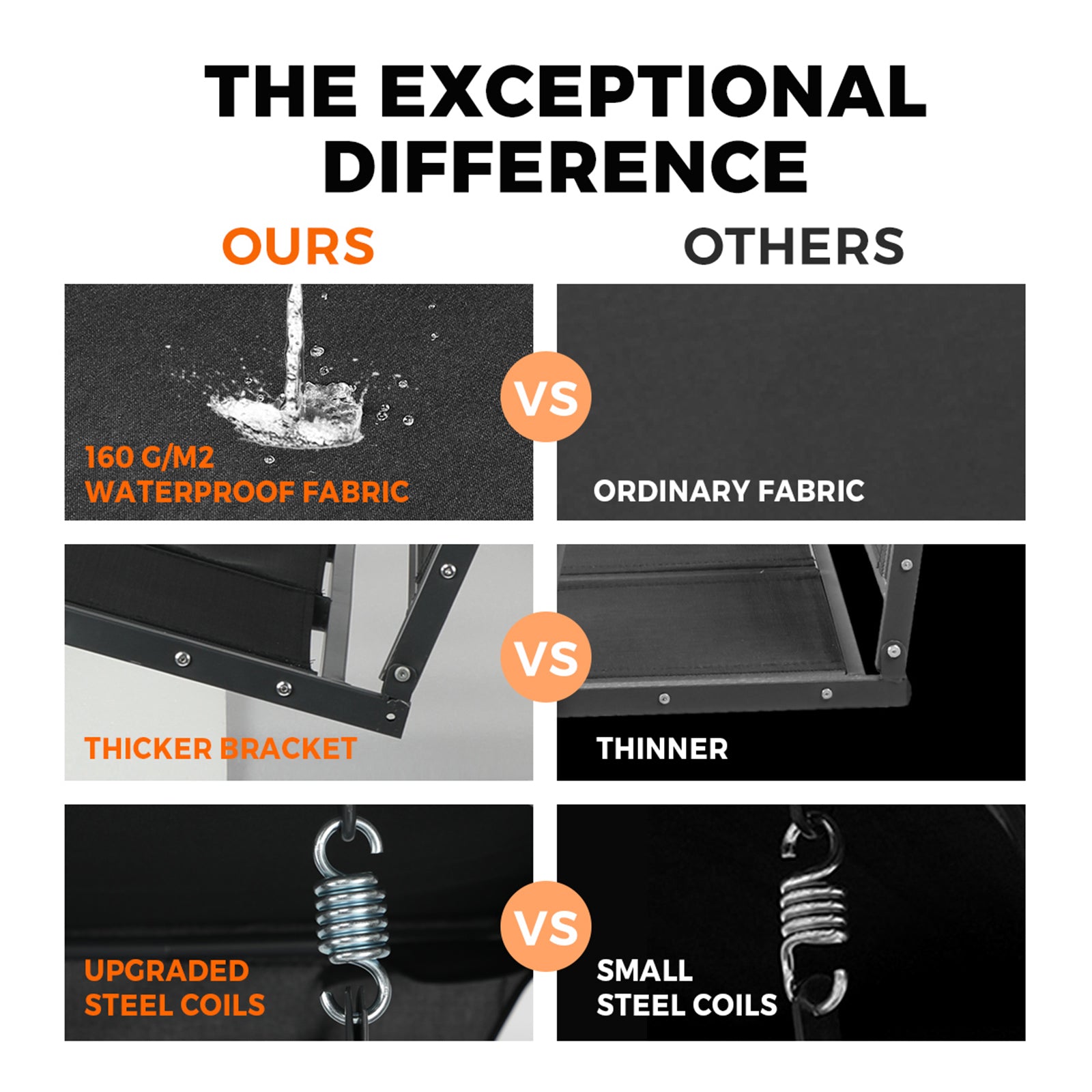 Livsip Swing Chair Garden Hammock Outdoor Furniture 3 Seater Patio Canopy Black - Sunyee