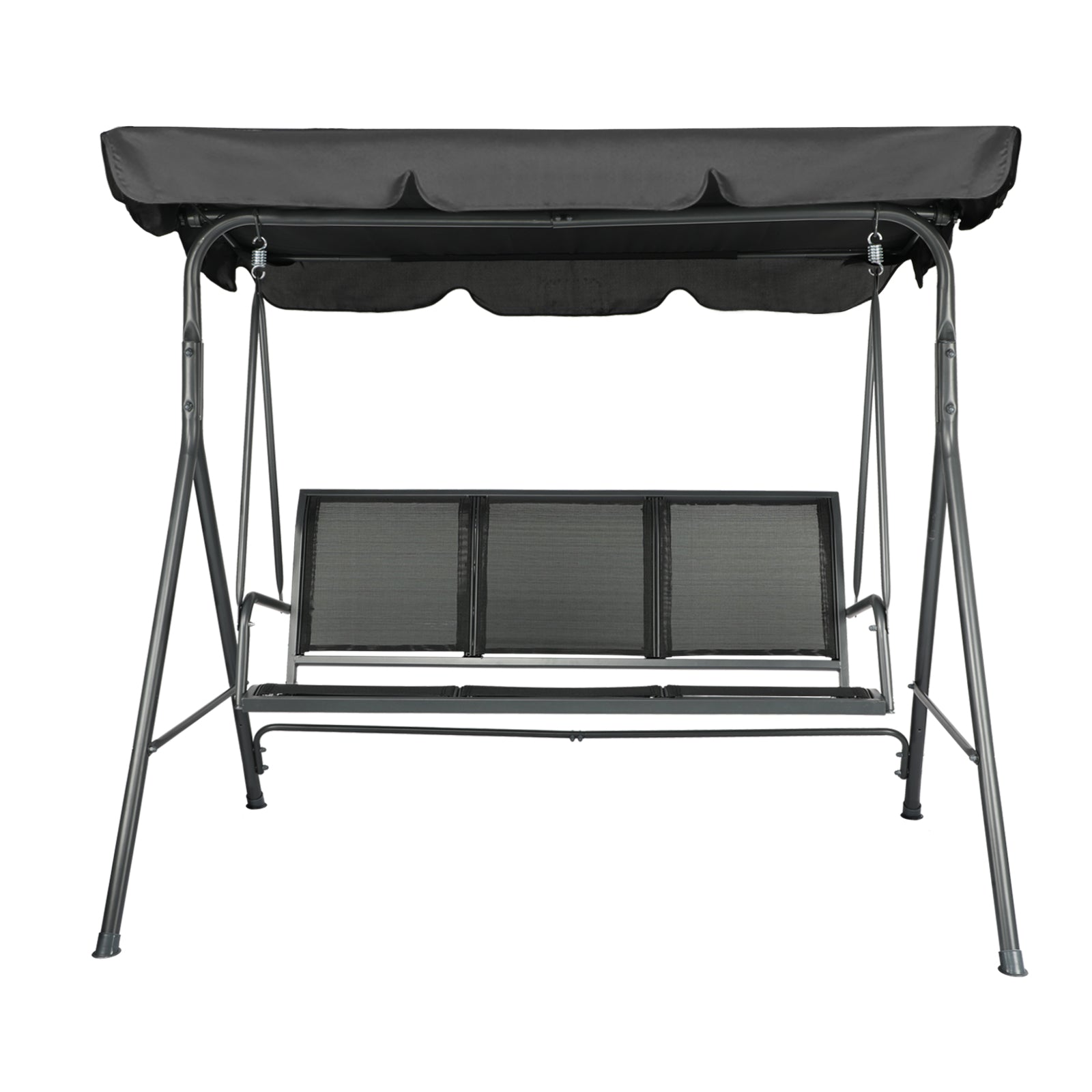 Livsip Swing Chair Garden Hammock Outdoor Furniture 3 Seater Patio Canopy Black - Sunyee