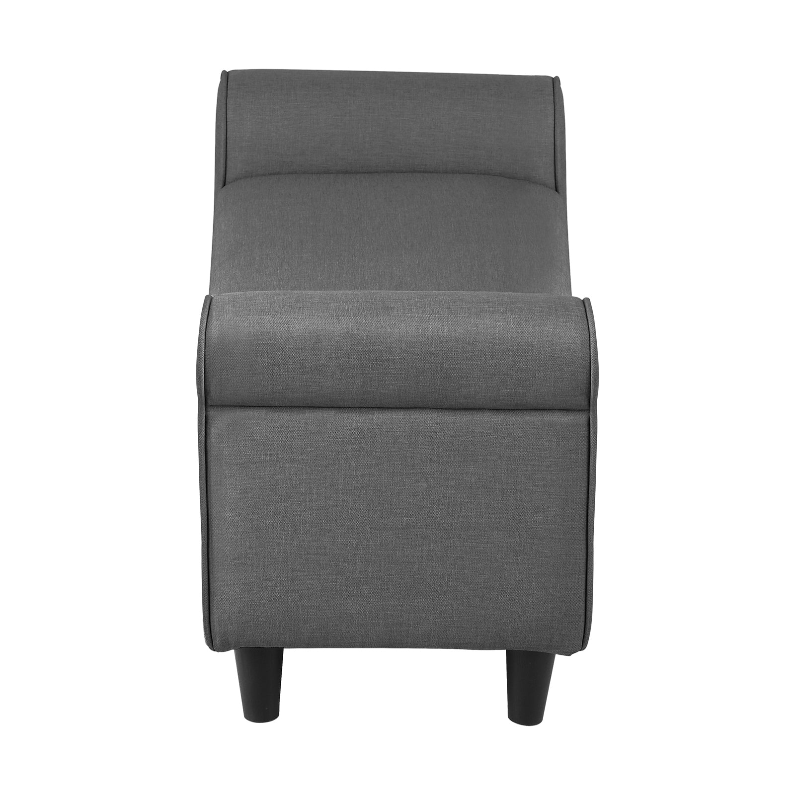 Oikiture Storage Ottoman Blanket Box Linen Fabric Arm Foot Stool Couch Large - Sunyee