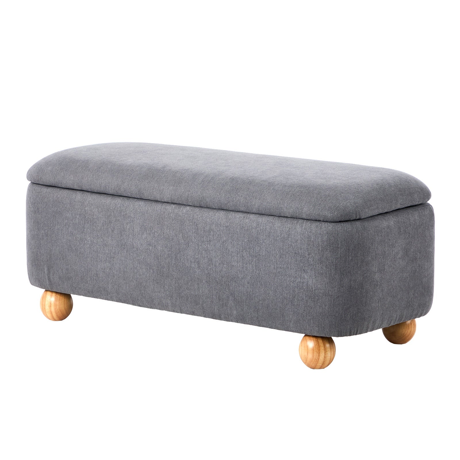 Oikiture Storage Ottoman Ball Foot Stool Couch Bench Blanket Box - Sunyee