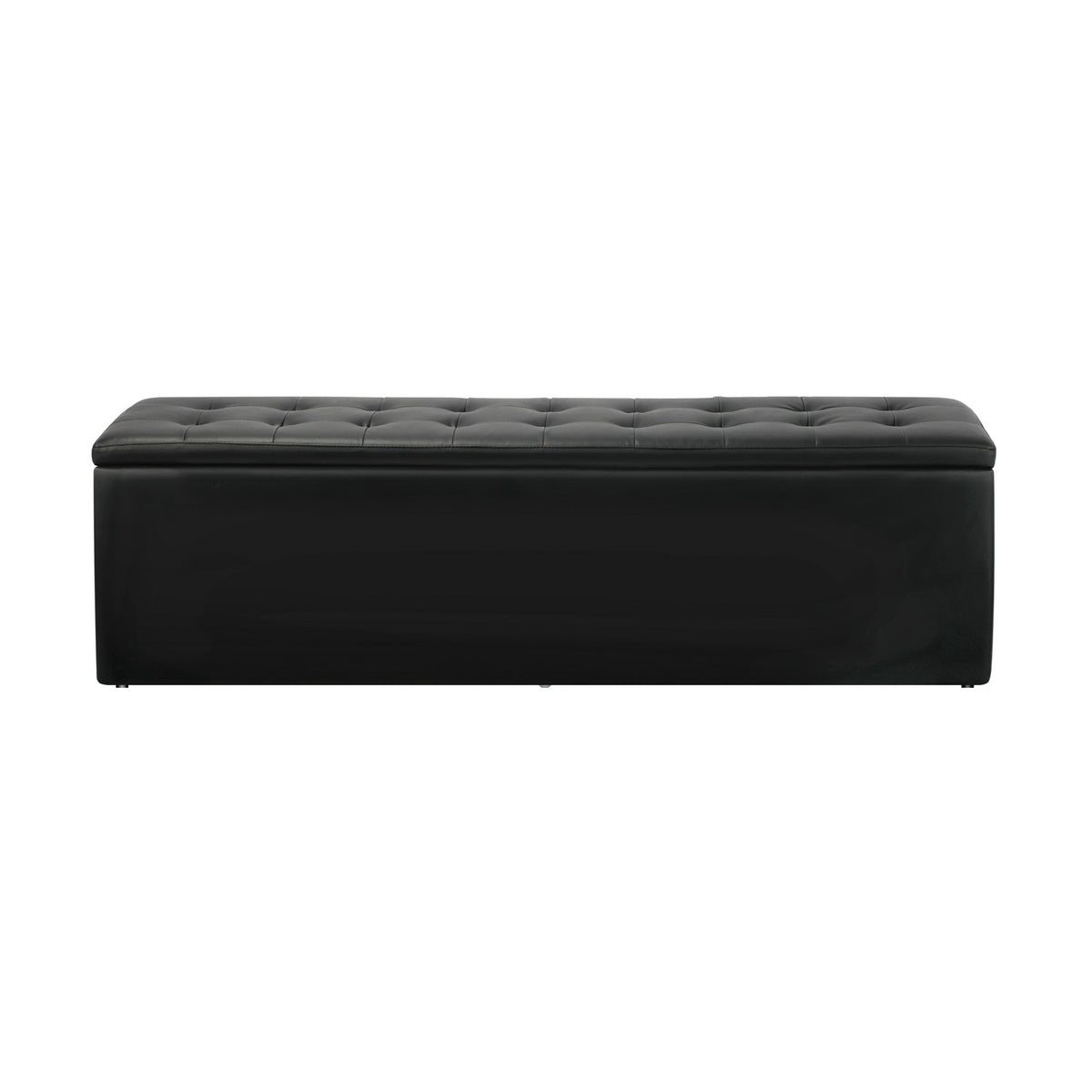 Oikiture Storage Ottoman Blanket Box Linen/Faux Leather Toy Foot Stool L/XL - Sunyee