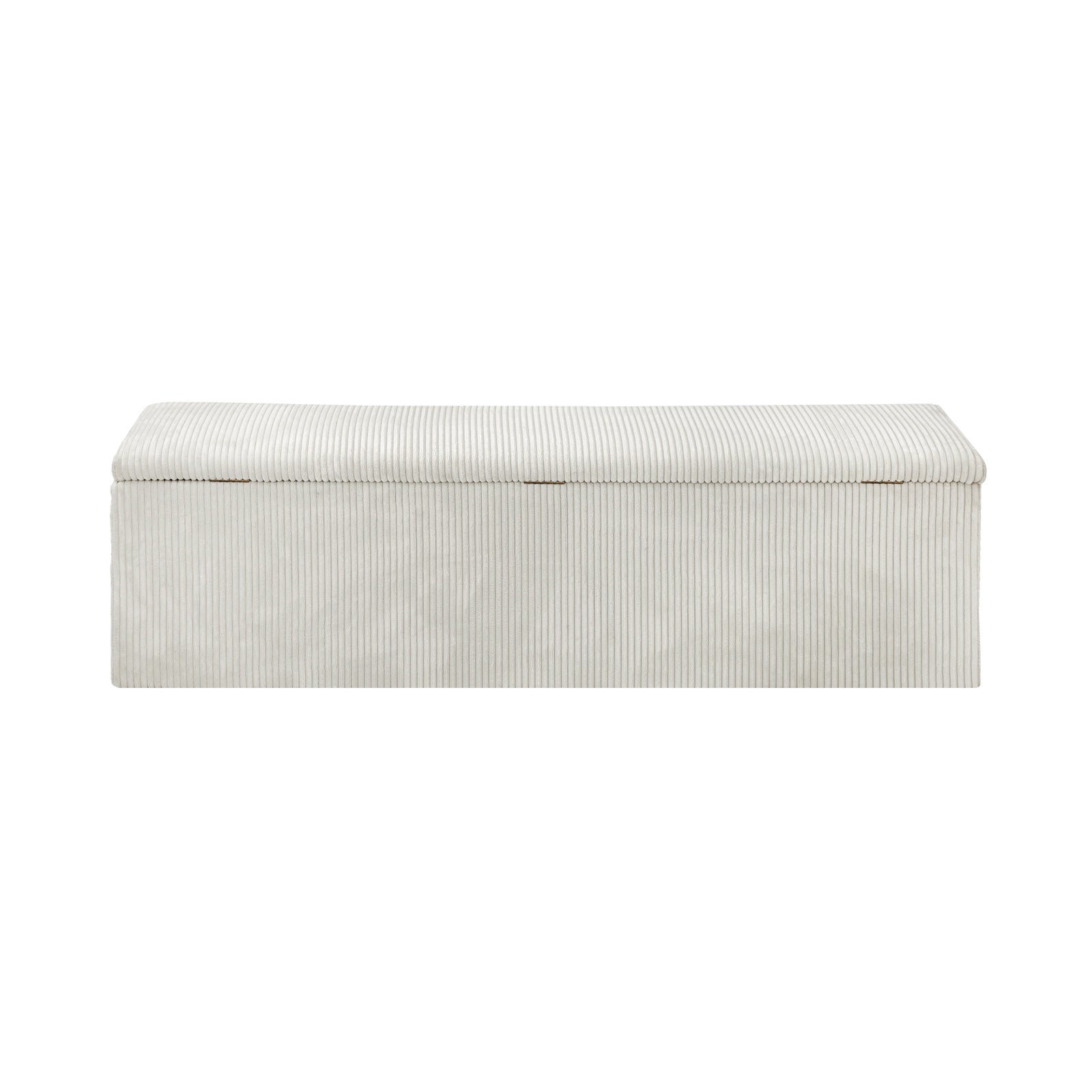 Oikiture Storage Ottoman Blanket Box Foot Stool XL Chest Toy Polyester Beige - Sunyee
