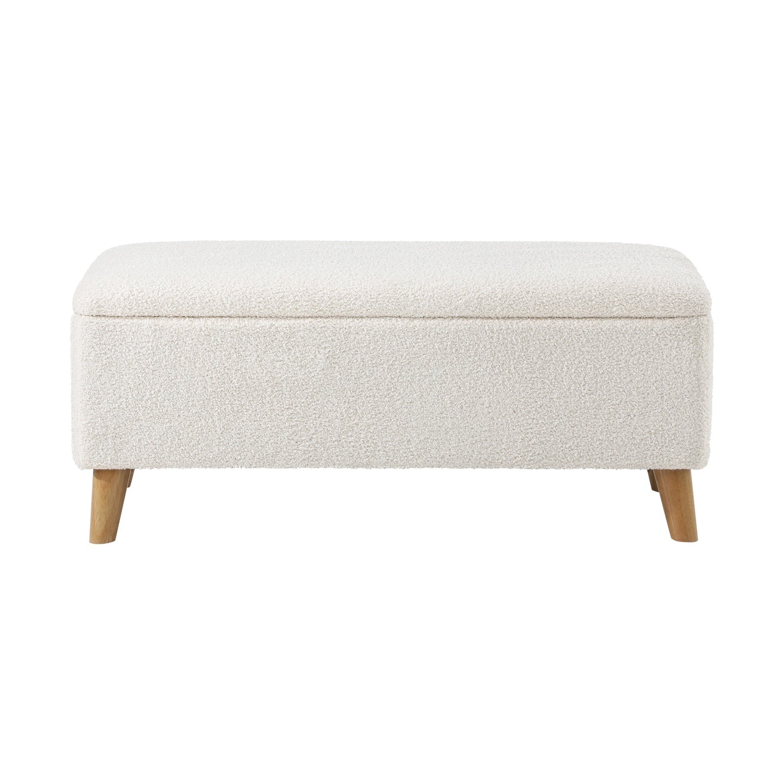 Oikiture Storage Ottoman Bench Blanket Box Chest Toy Foot Stool Boucle Velvet - Sunyee