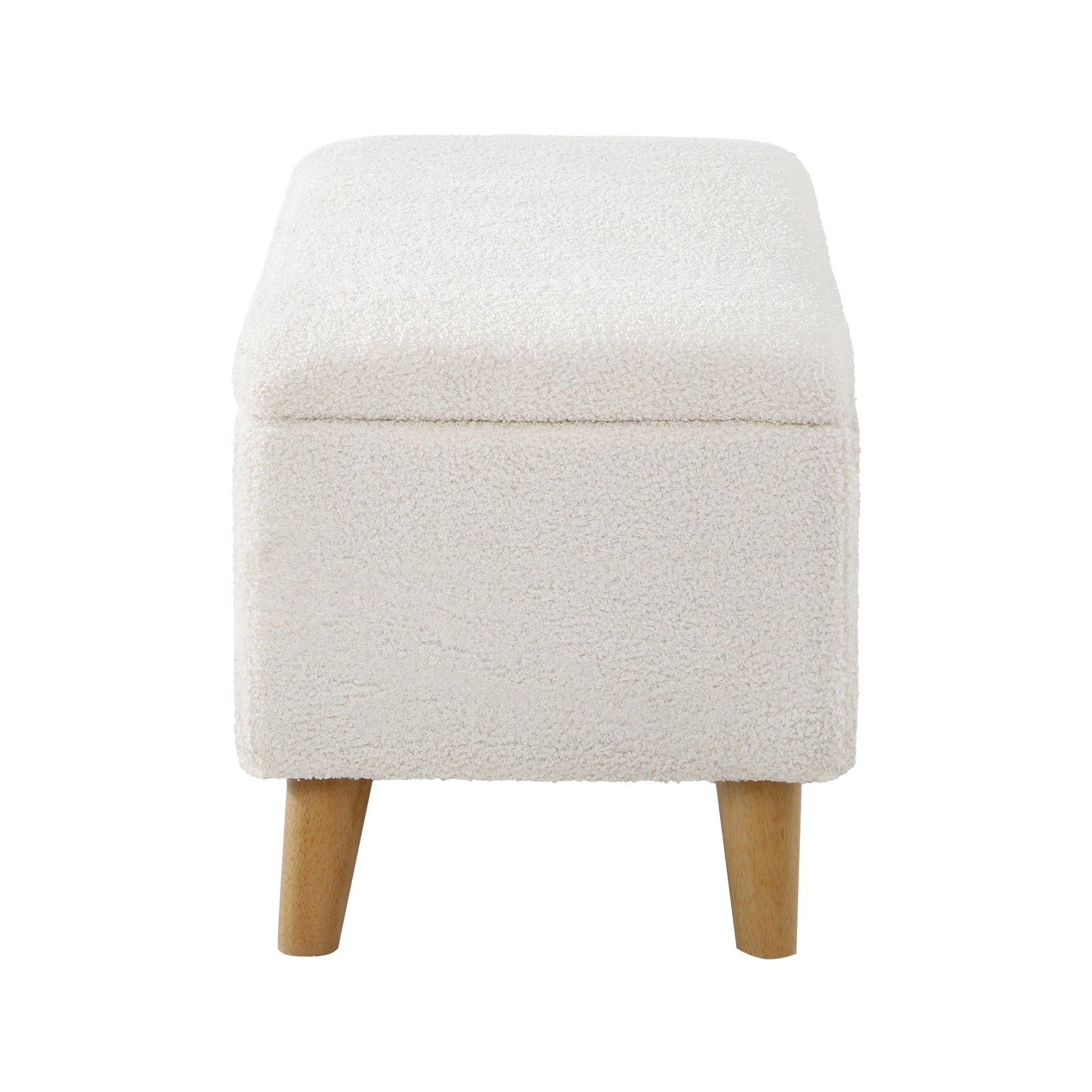Oikiture Storage Ottoman Blanket Box Sherpa Fabric Toy Foot Stool L/XL - Sunyee