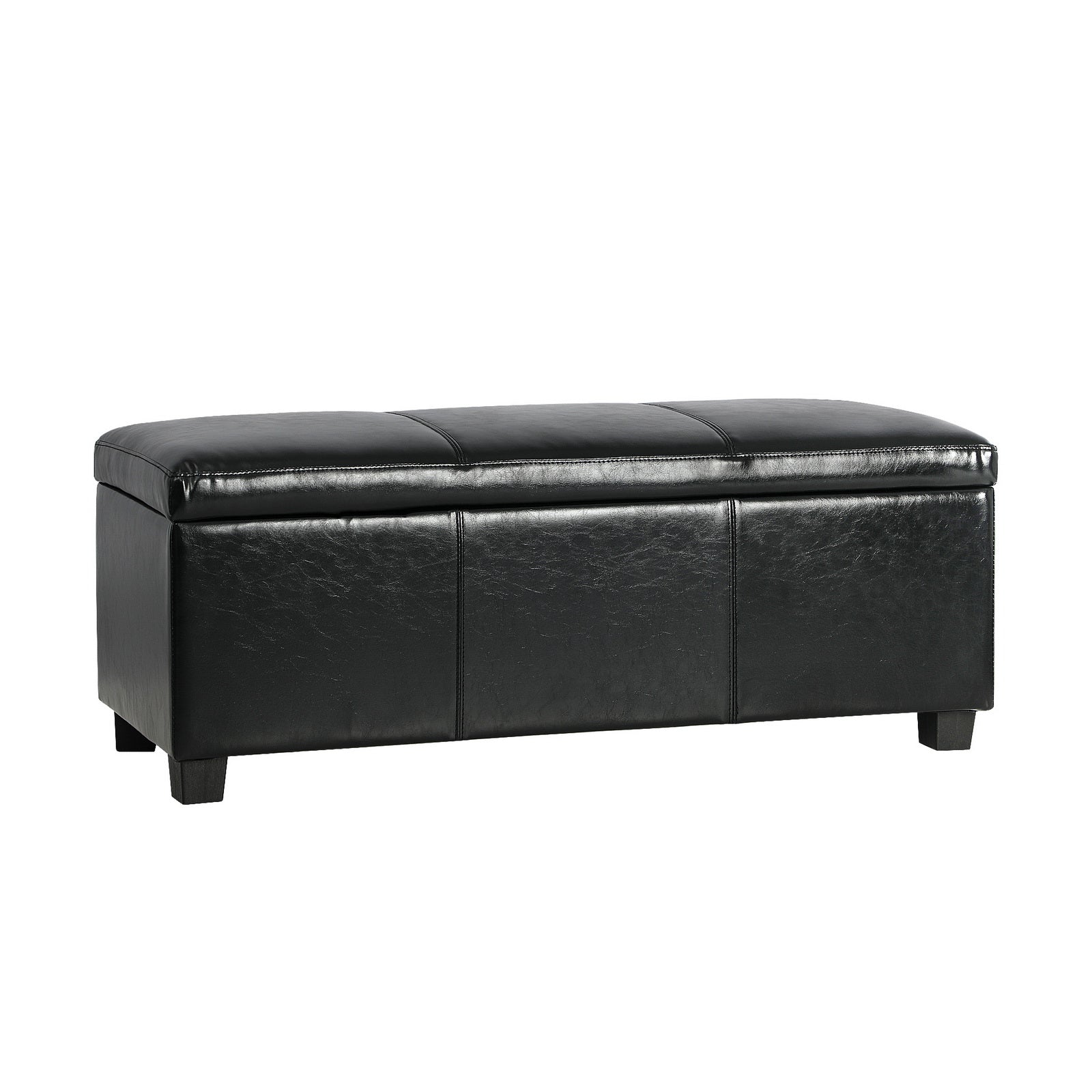 Oikiture Storage Ottoman Blanket Box PU Leather Arm Foot Stool Couch Large - Sunyee