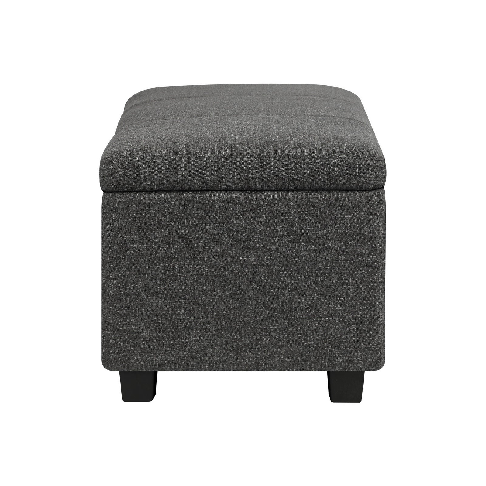 Oikiture Storage Ottoman Blanket Box Linen Fabric Arm Foot Stool Couch Large - Sunyee