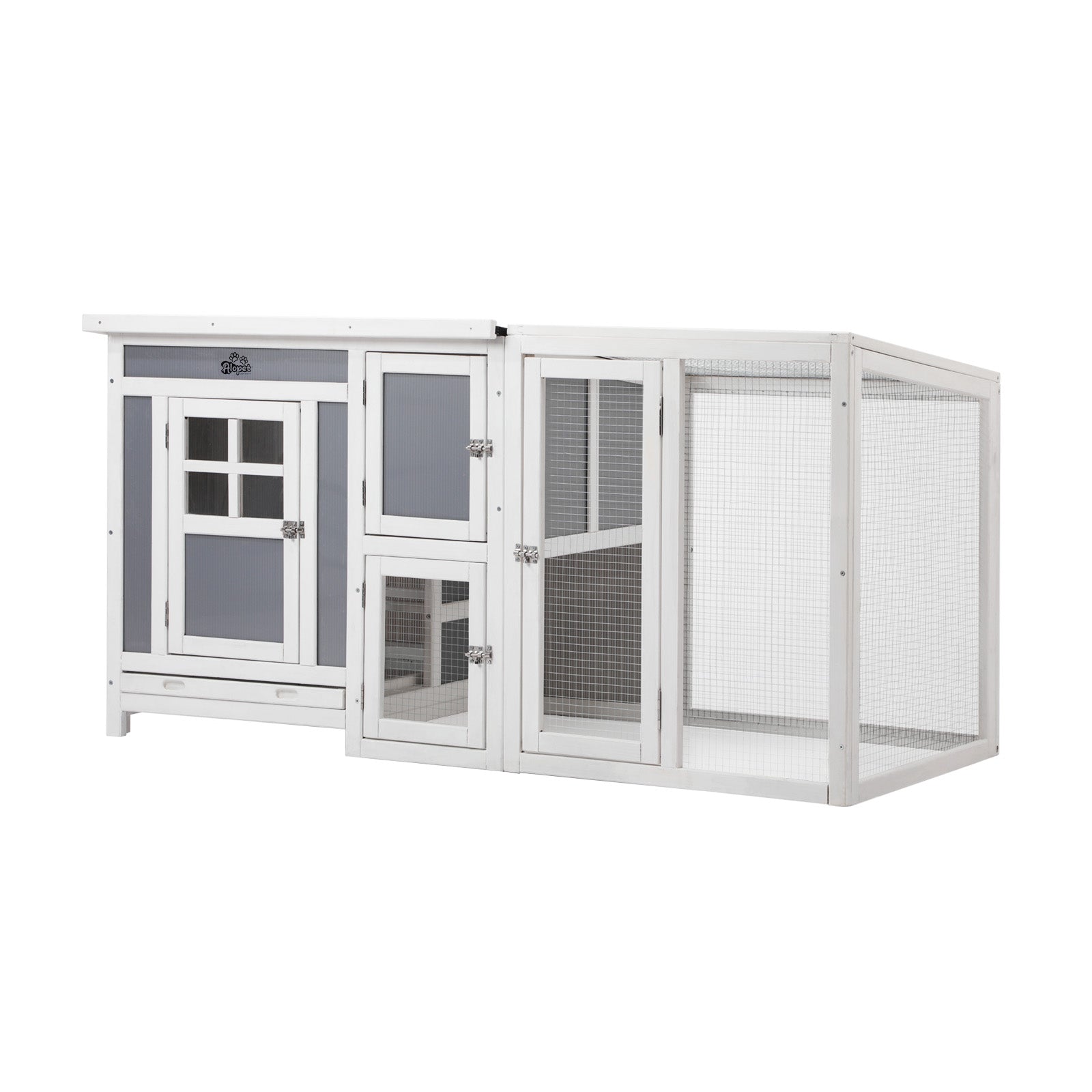 Alopet Chicken Coop Rabbit Hutch Wooden House Run Large Cage Double Hatch - Sunyee