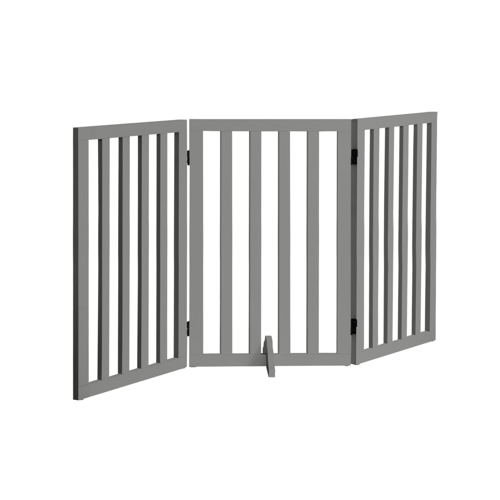 Alopet Wooden Pet Gate Dog Fence Grey Safety Stair Barrier Security Door 80cm - Sunyee