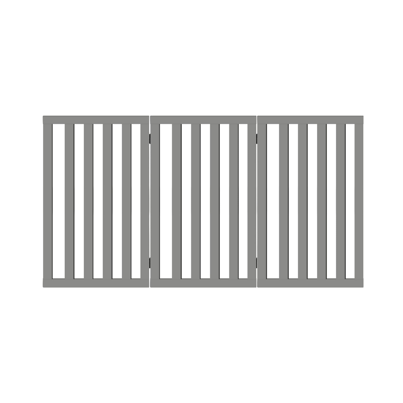Alopet Wooden Pet Gate Dog Fence Grey Safety Stair Barrier Security Door 80cm - Sunyee