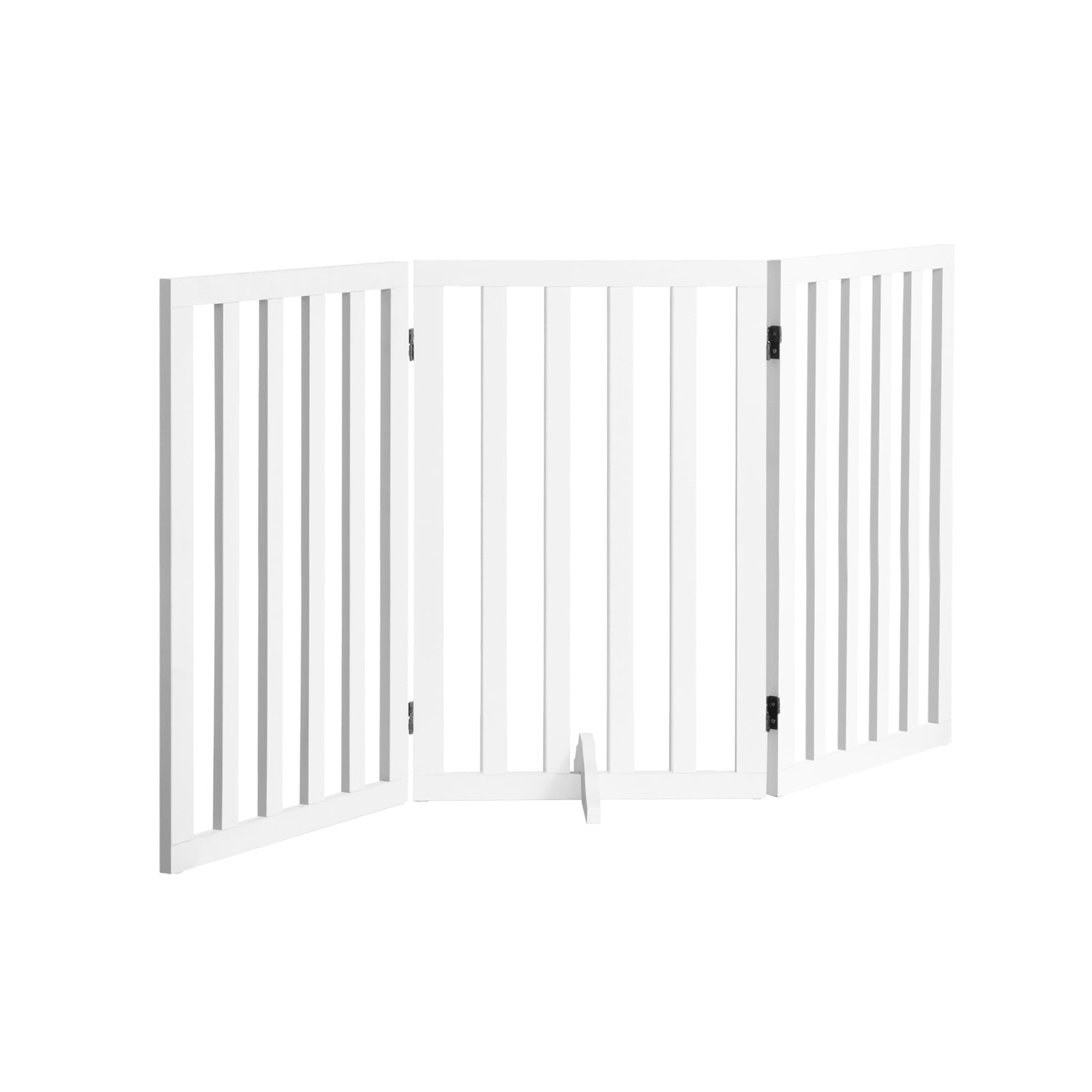 Alopet Wooden Pet Gate Dog Fence Safety Stair Barrier Security Door 3-Panel 80cm - Sunyee